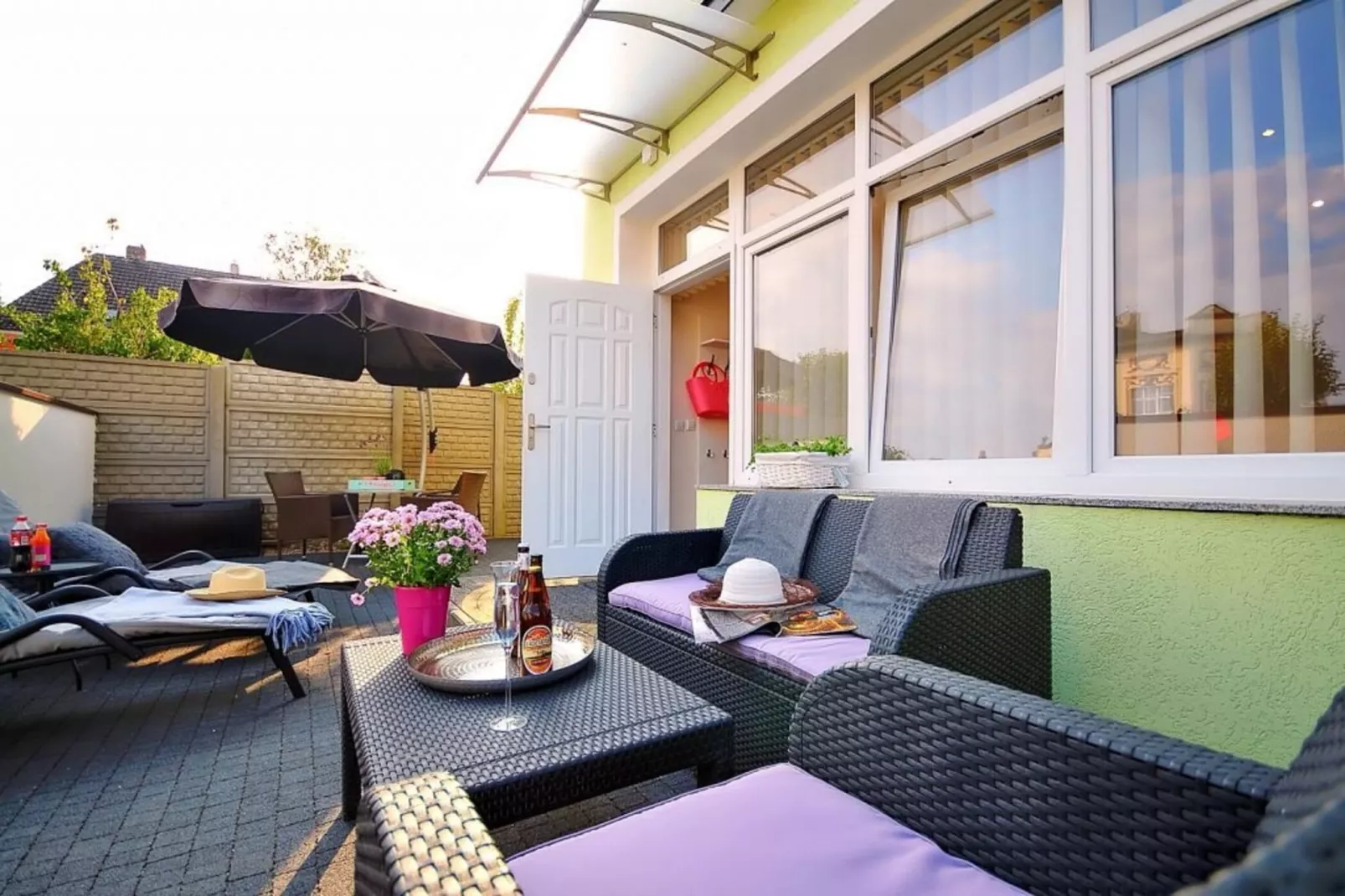 Apartament nr 3 35 qm parter Ustronie Morskie-Terrasbalkon