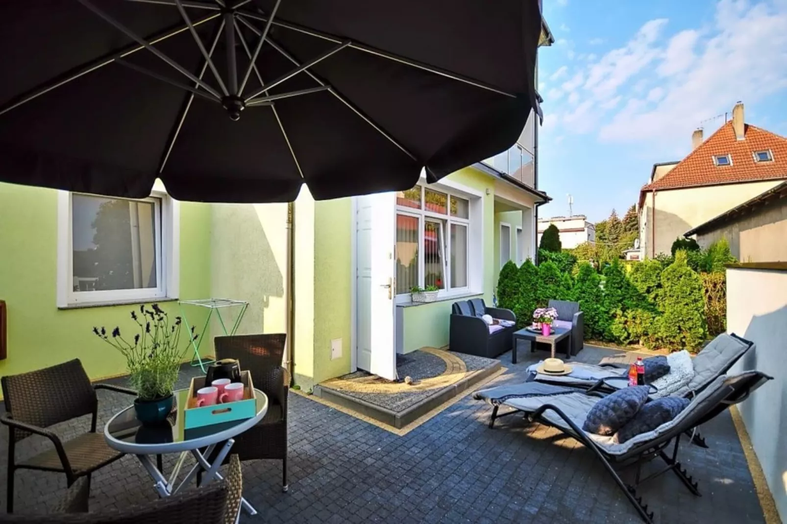 Apartament nr 3 35 qm parter Ustronie Morskie-Terrasbalkon