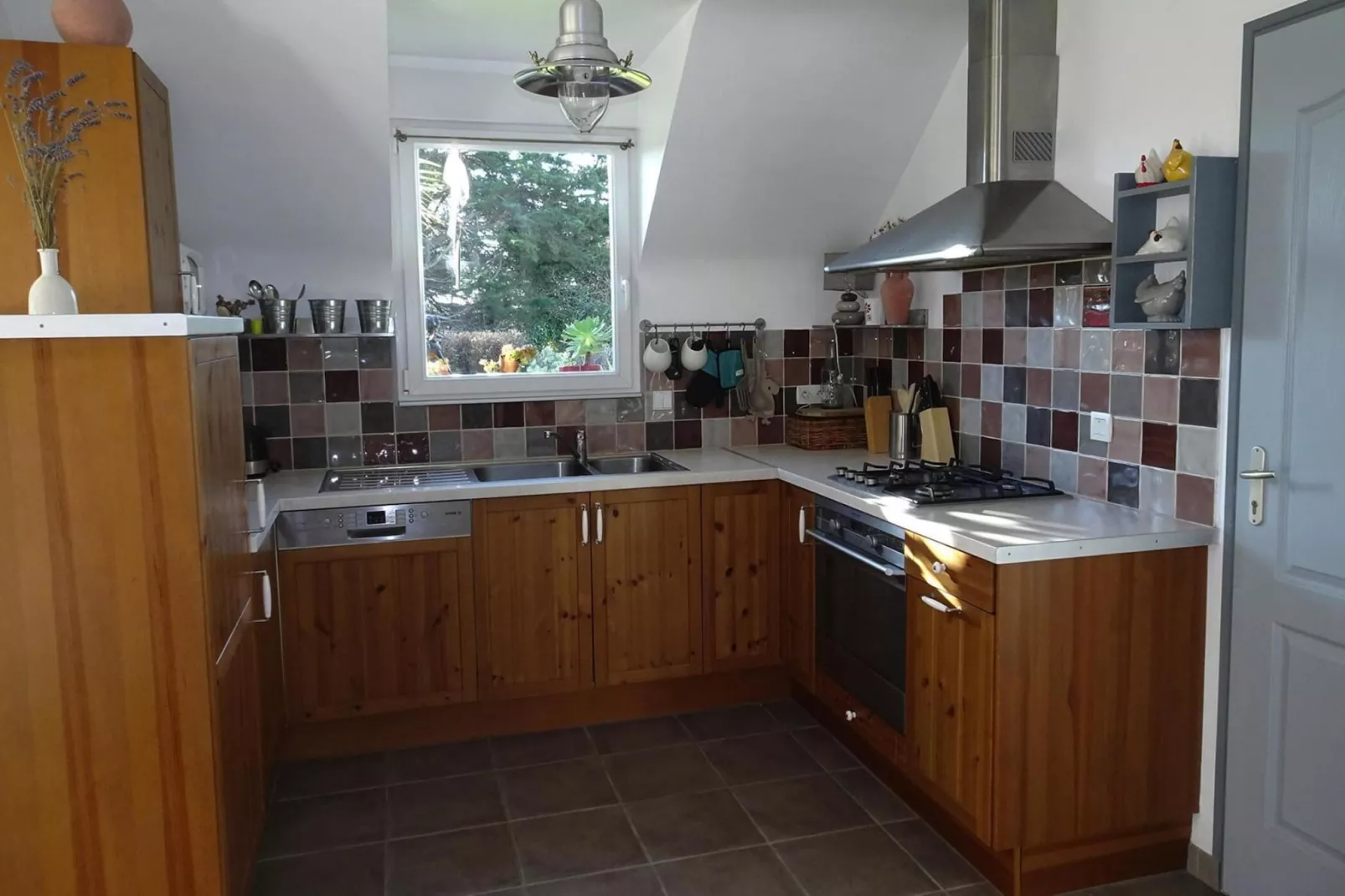 Pretty holiday home in palm garden near coast Pleubian-Keuken