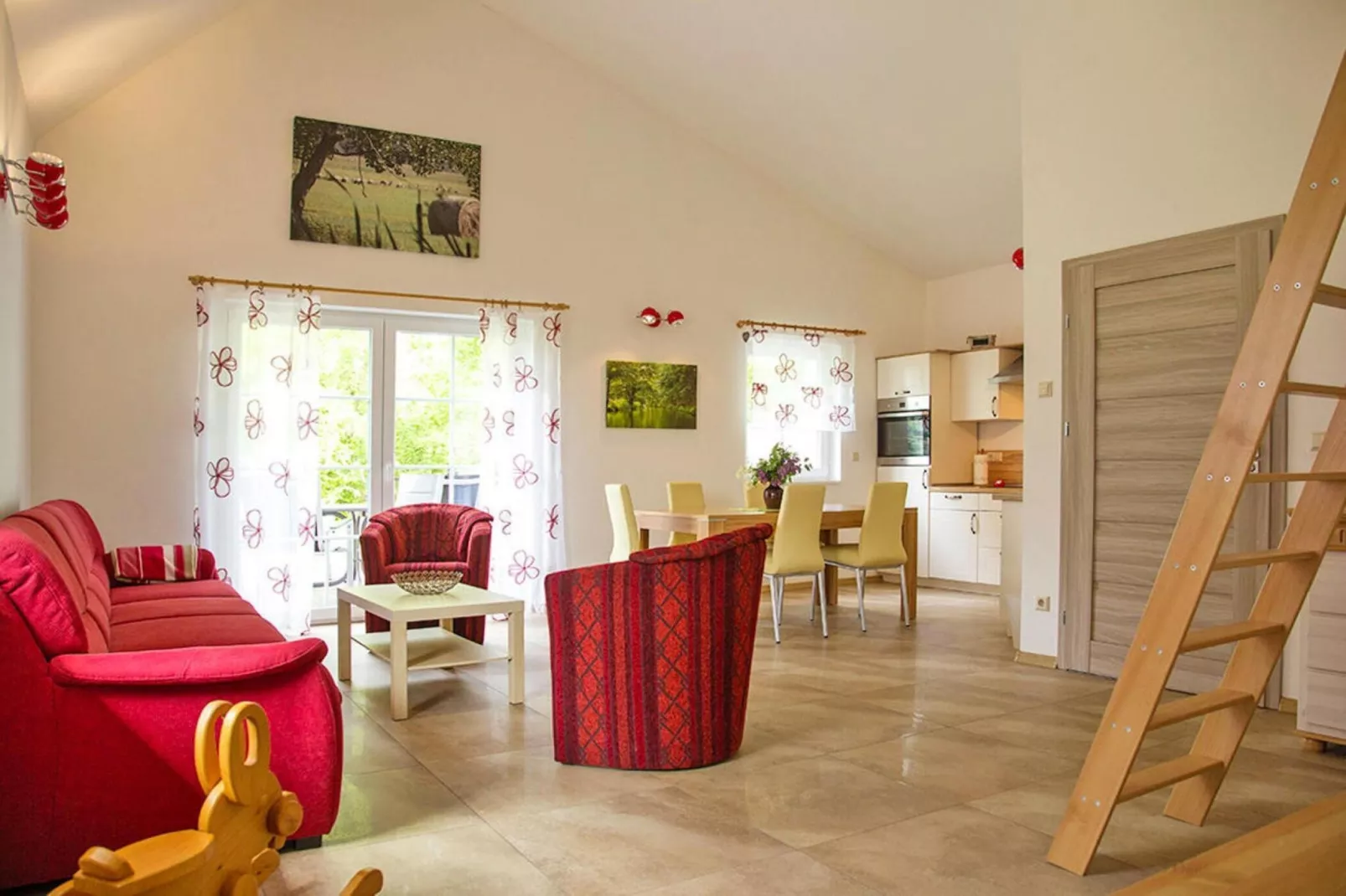 Ferienhaus Spreeidyll-Woonkamer