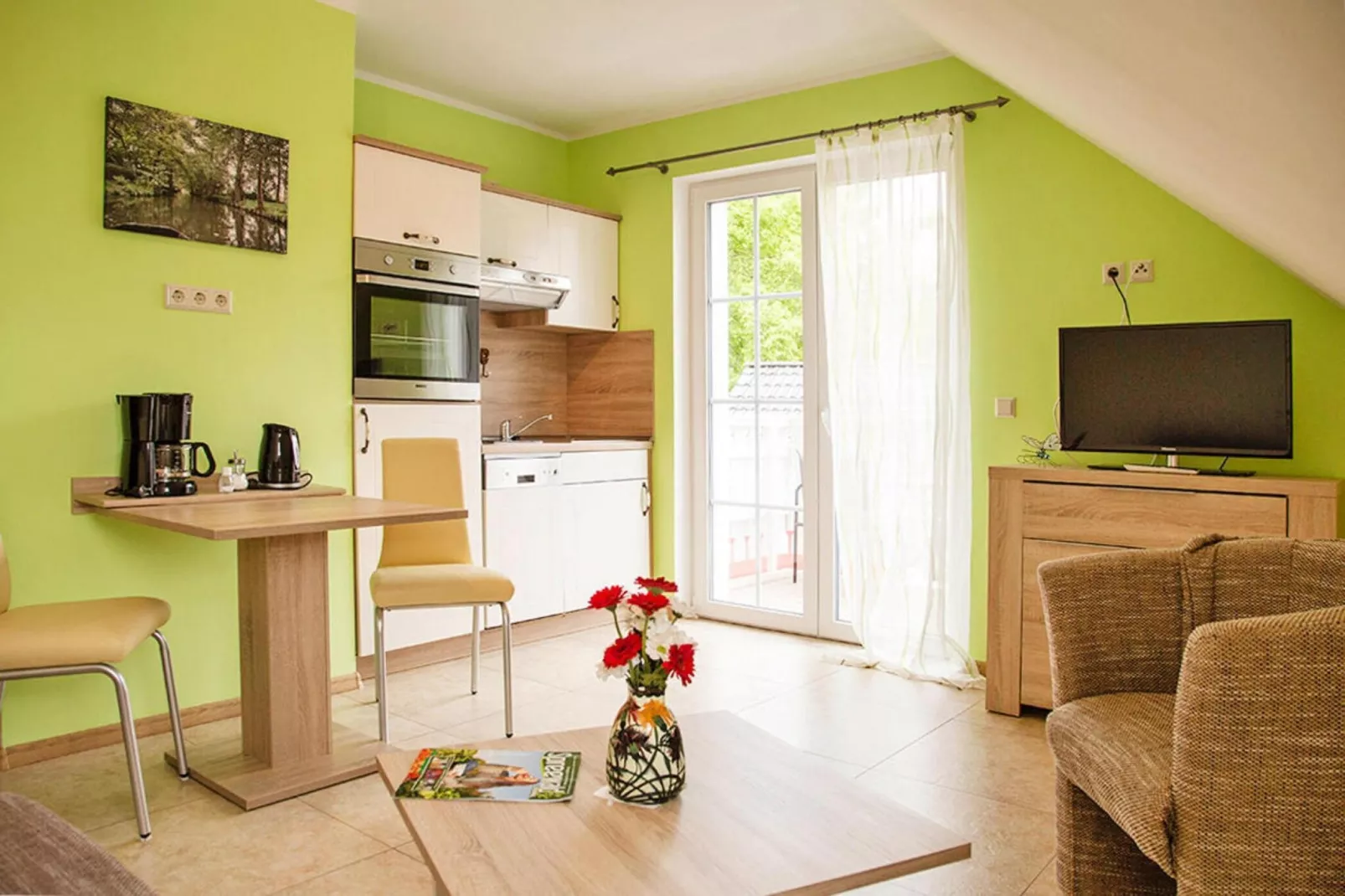 Ferienhaus Spreeidyll-Woonkamer