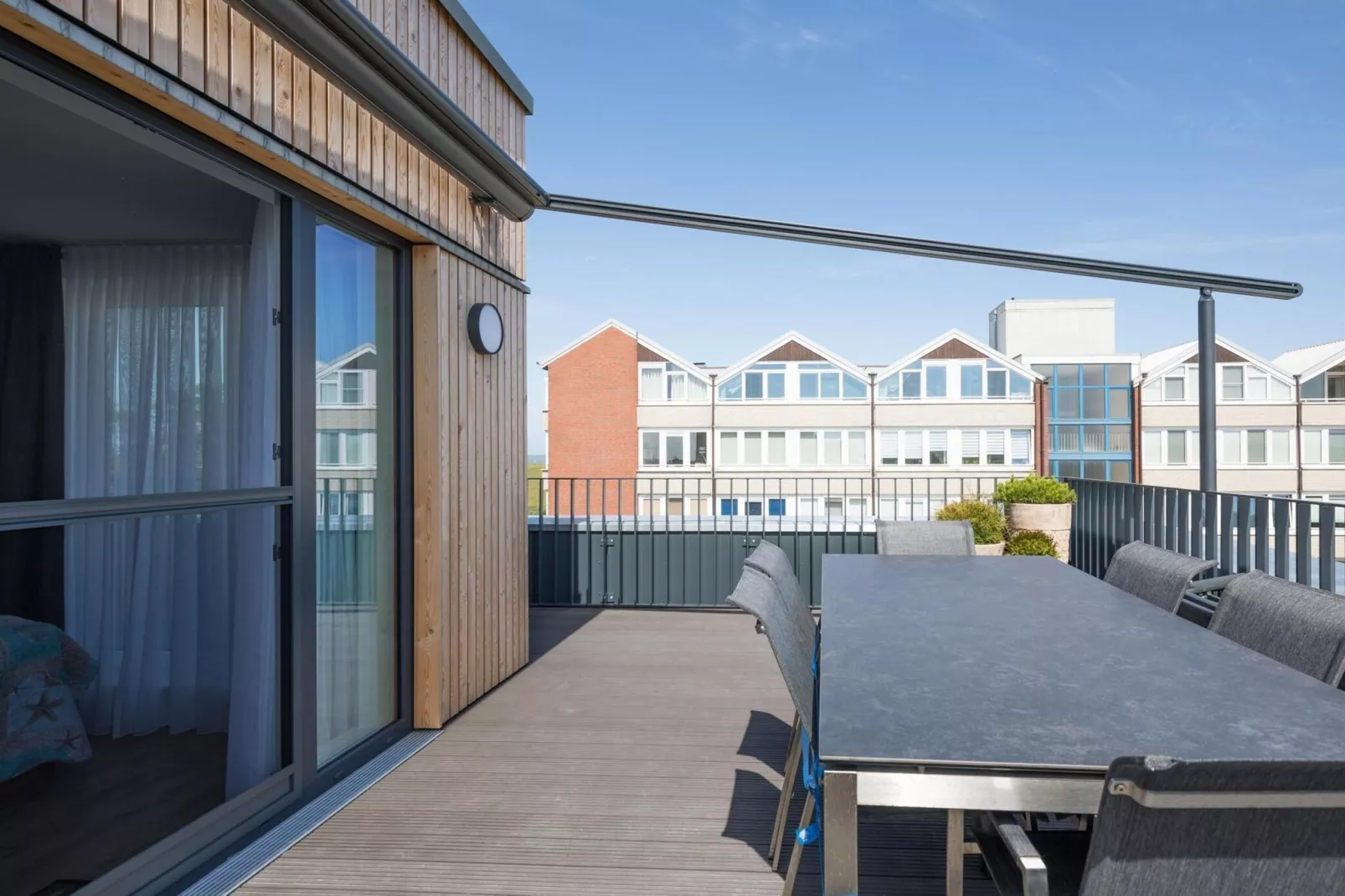 SeeZeichen auf Nordstrand 3 Personen-Terrasbalkon