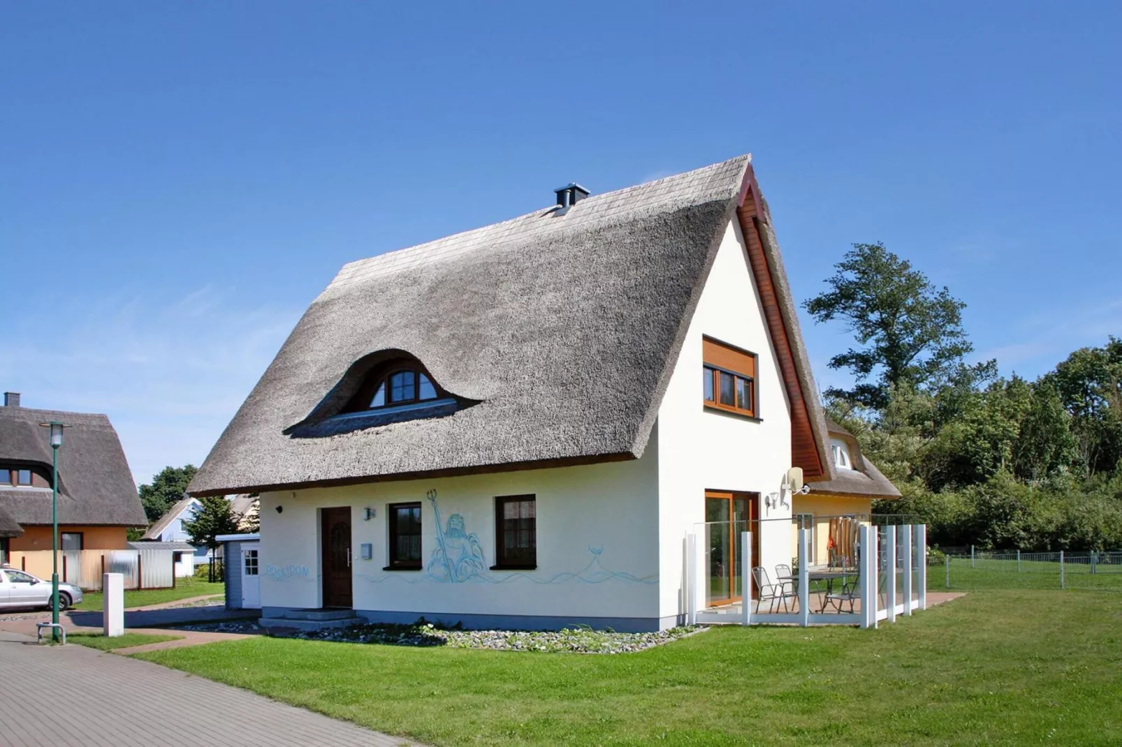 Ferienhaus Poseidon Vieregge - Am Breetzer Bodden 14 A-Buitenkant zomer