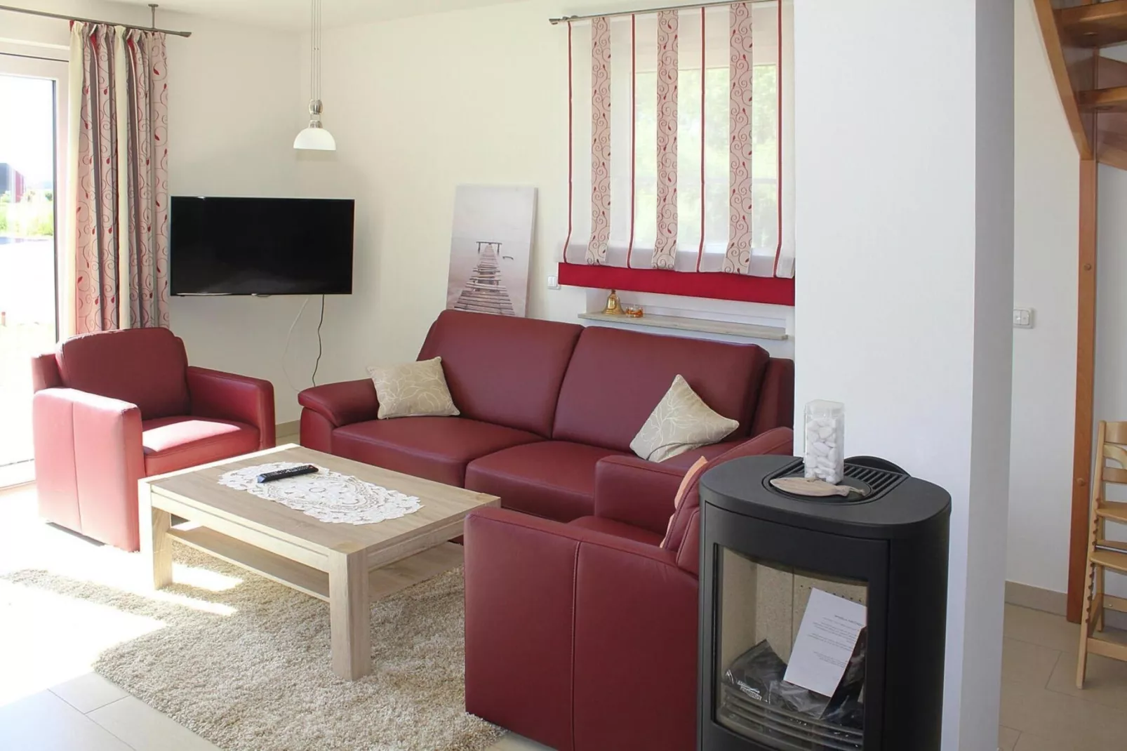 Ferienhaus Poseidon Vieregge - Am Breetzer Bodden 14 A-Woonkamer