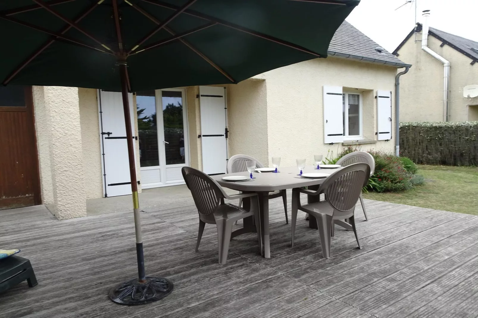 Holiday home Portbail-Terrasbalkon