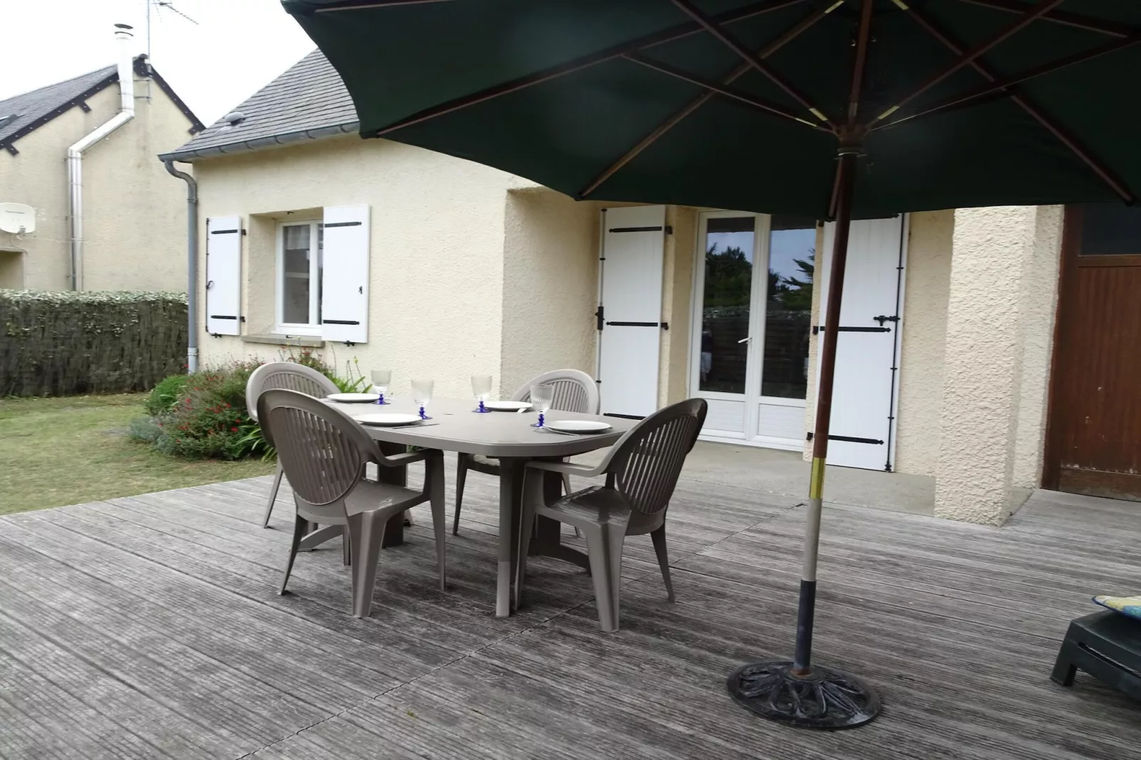 Holiday home Portbail-Terrasbalkon