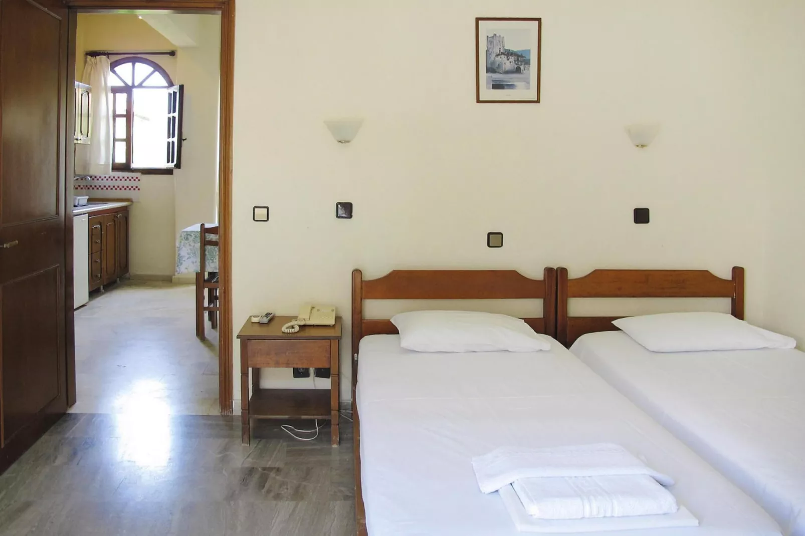 Holiday resort Ioli Village, Pefkochori-1 bedroom 3 pax-Slaapkamer