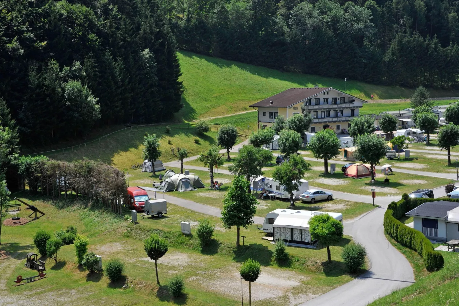Camping Seeblick Toni - 2 Personen-Uitzicht zomer