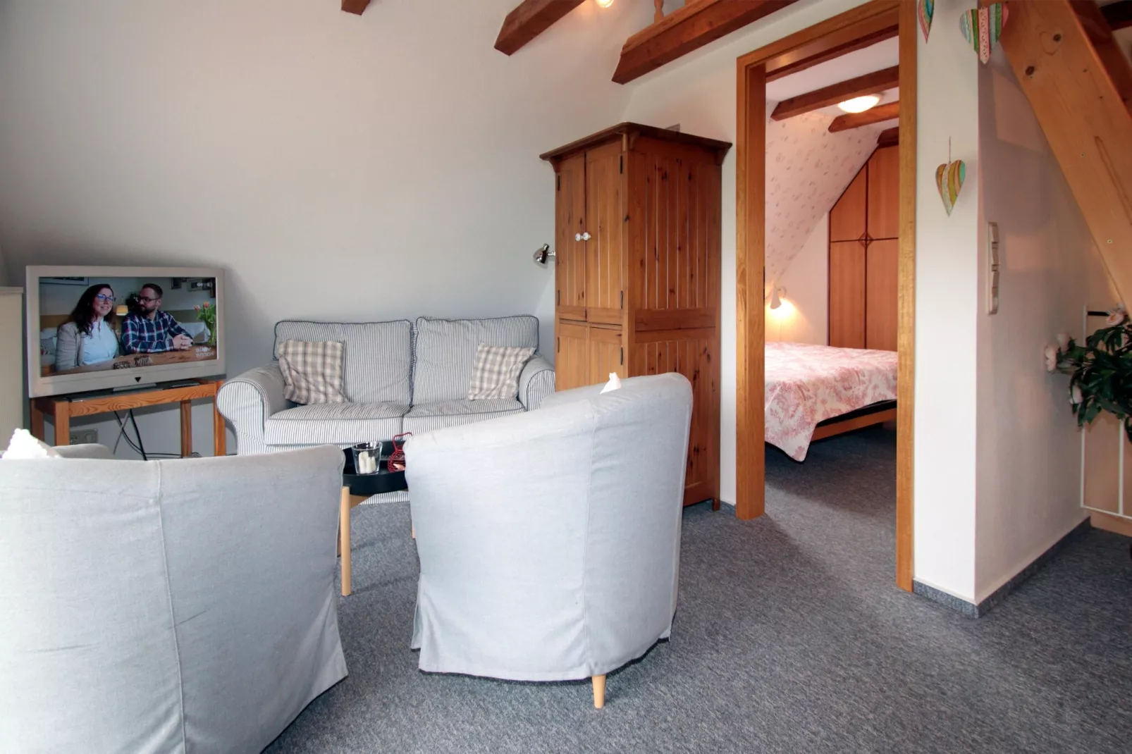 Ferienwohnung in Hilgenriedersiel-Woonkamer