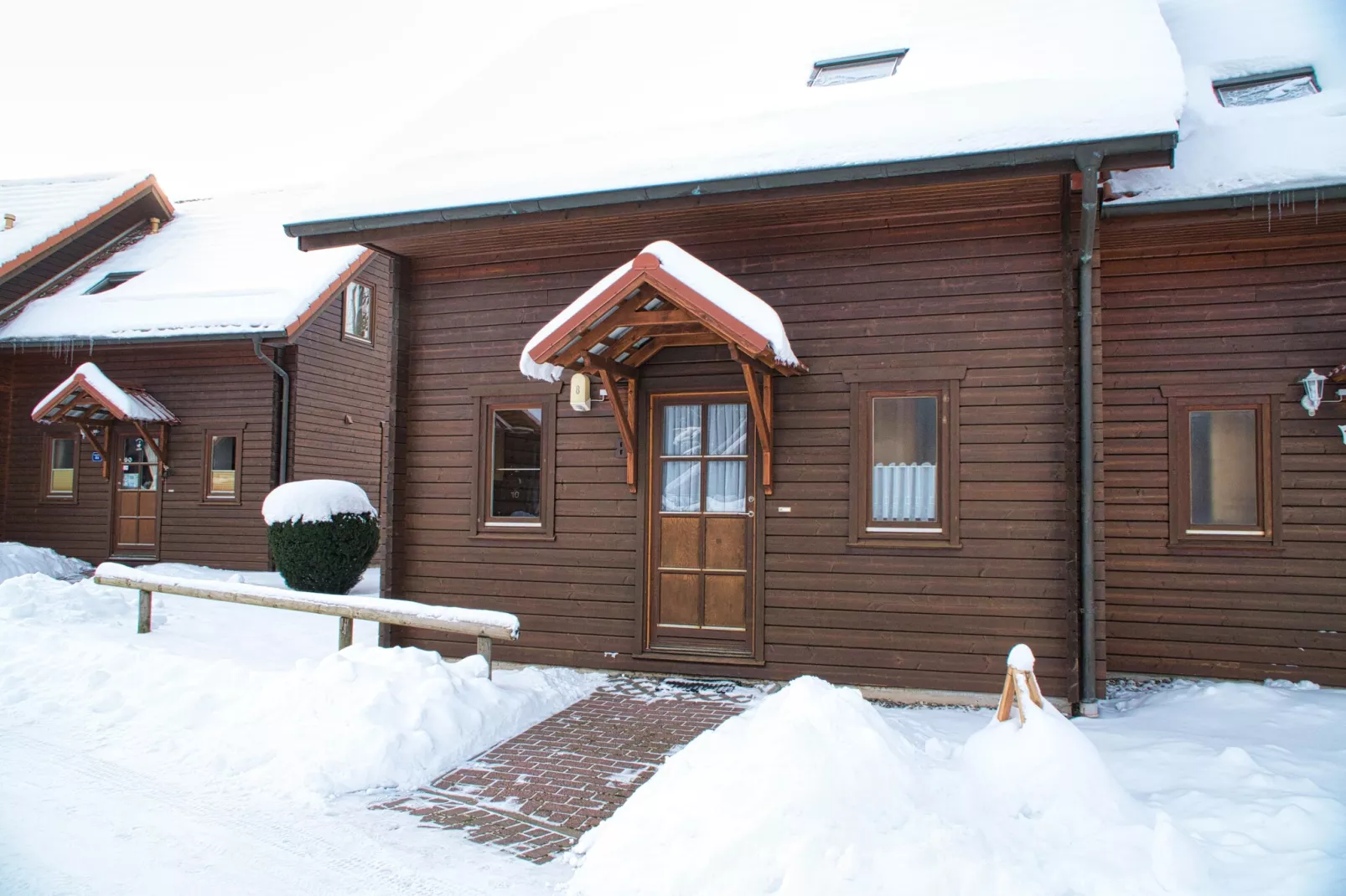 Ferienhaus in Hasselfelde - Haus 8 Blauvogel-Exterieur winter