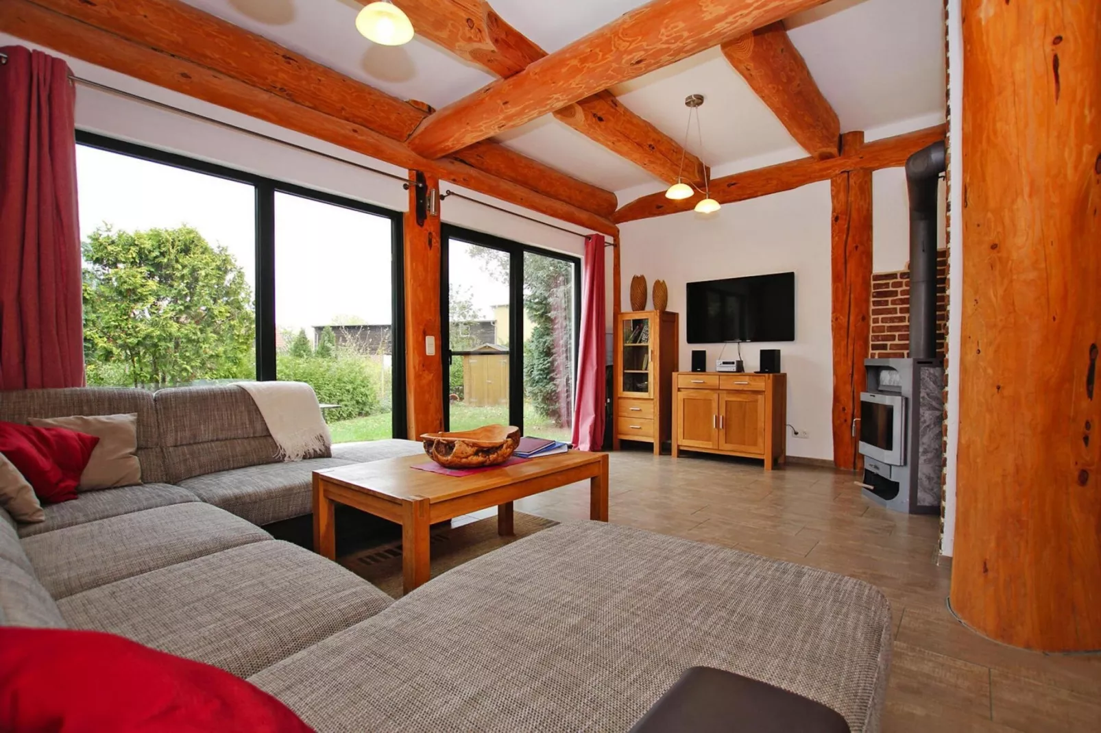 Ferienhaus Waldblick 85 qm-Woonkamer