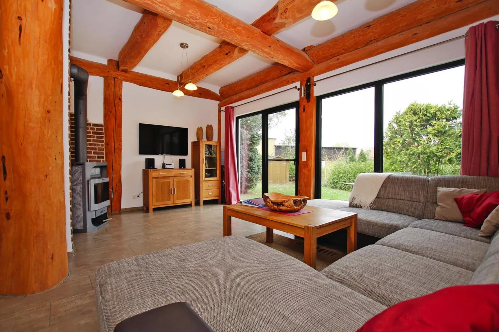Ferienhaus Waldblick 85 qm-Woonkamer