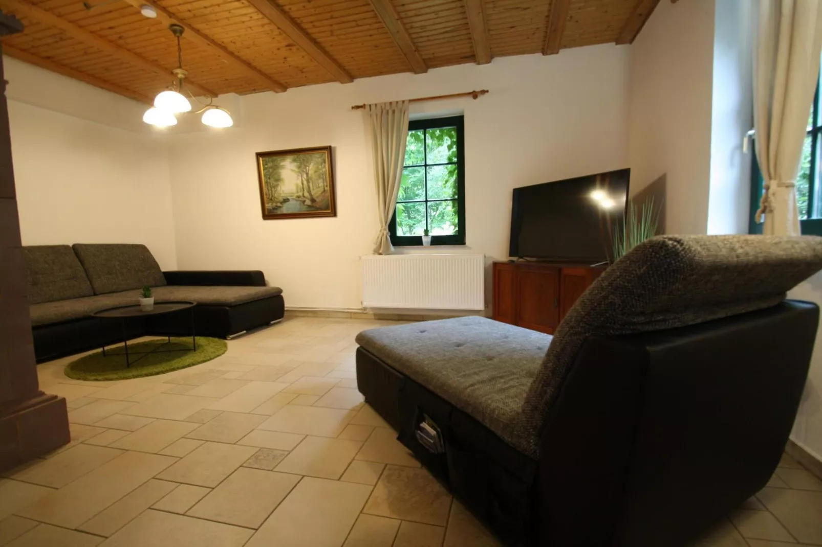 Doppelhaushälte Waldkautz-Woonkamer