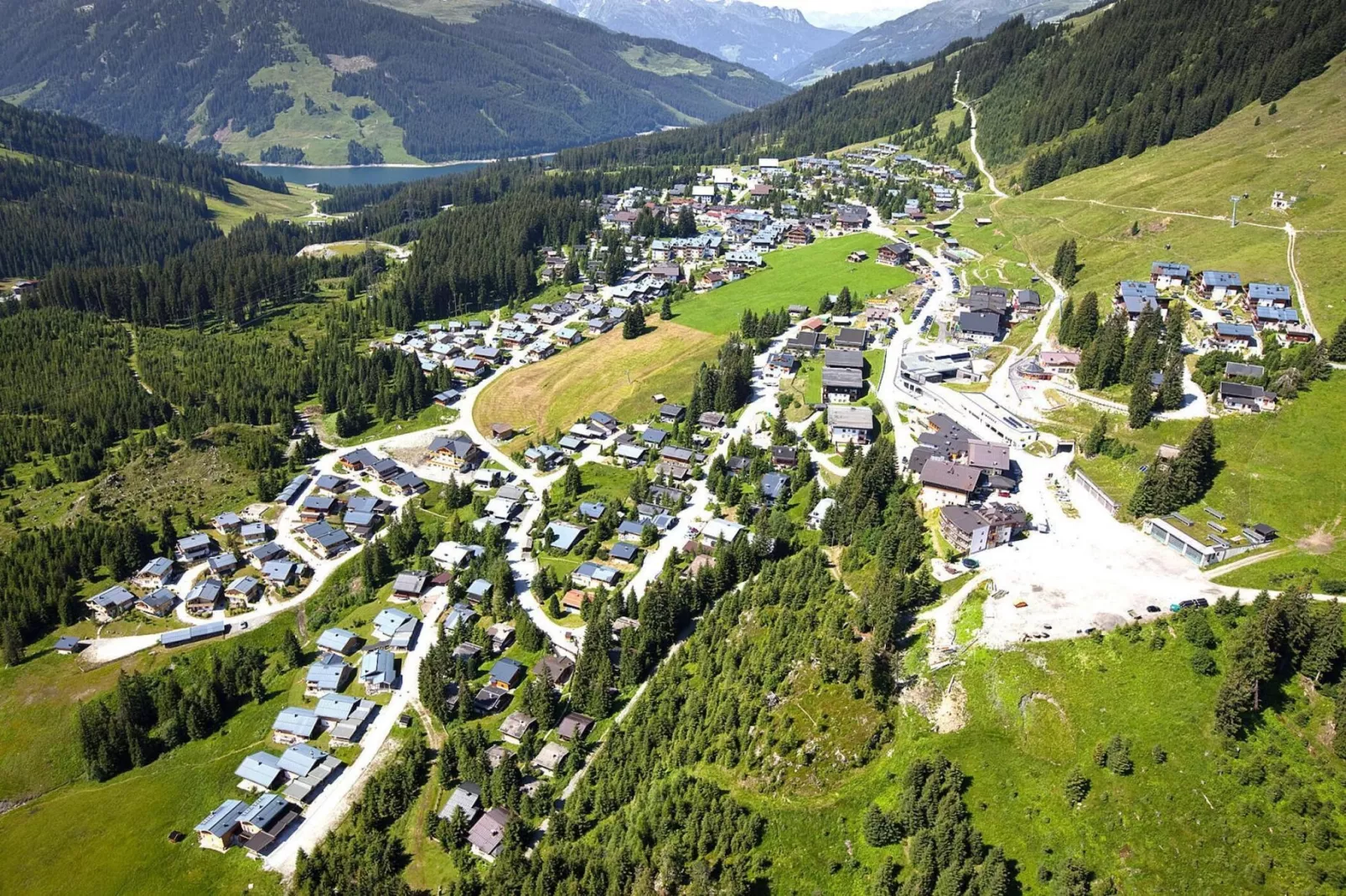 Edelweißanger-Gebieden zomer 1km
