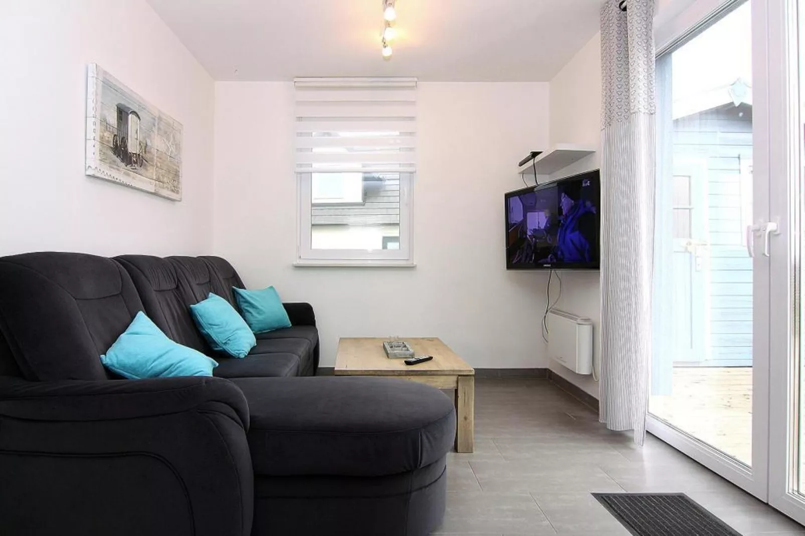 Ferienhaus de Poeler Drift Zierow 4 Personen-Woonkamer