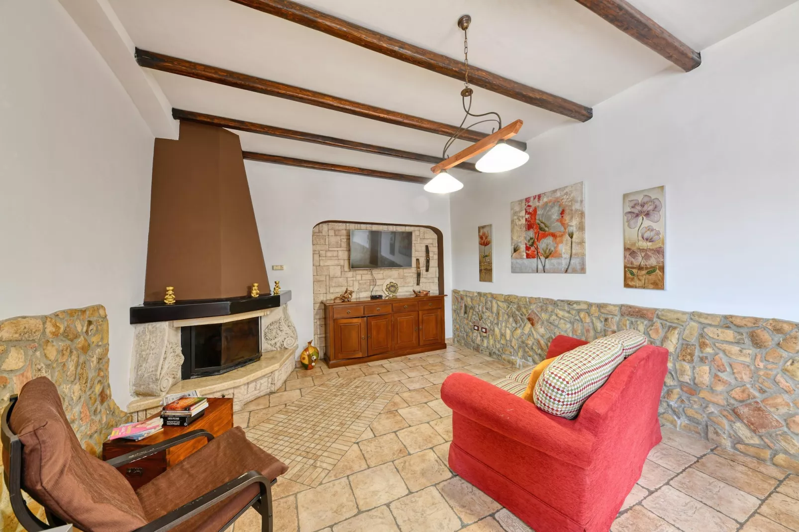 Villa Parisi mit Privatpool Siracusa-Woonkamer