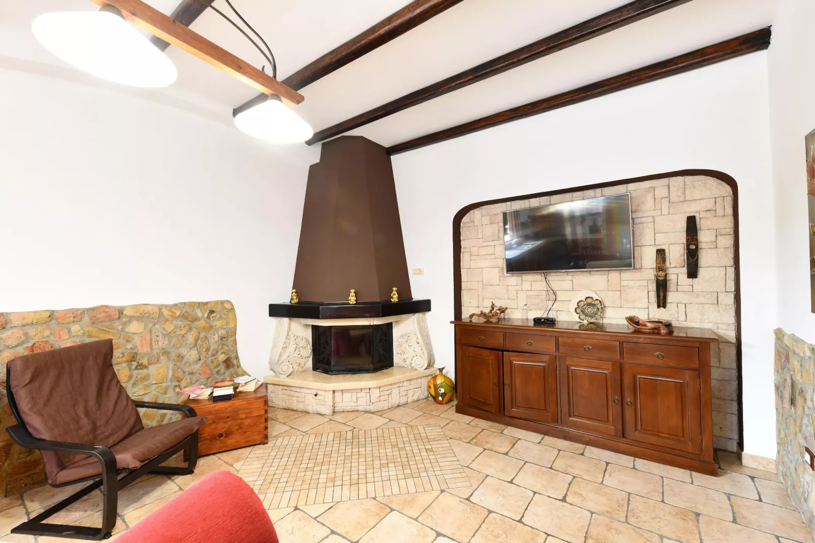 Villa Parisi mit Privatpool Siracusa-Woonkamer