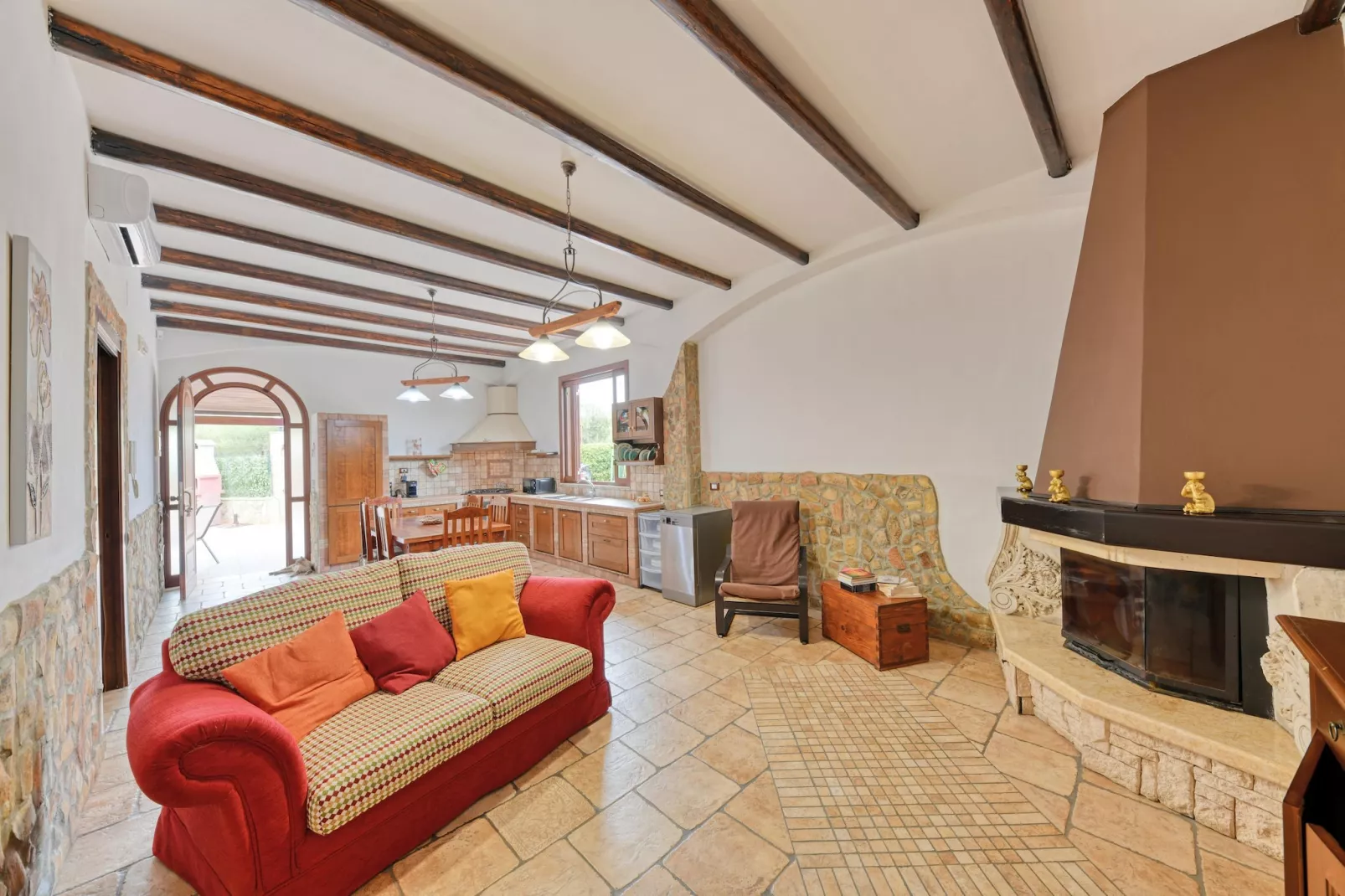 Villa Parisi mit Privatpool Siracusa-Woonkamer