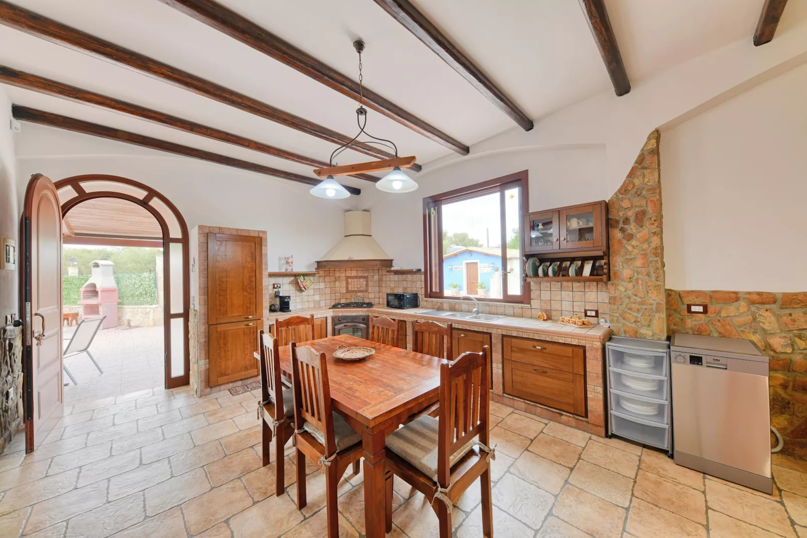 Villa Parisi mit Privatpool Siracusa-Eetkamer