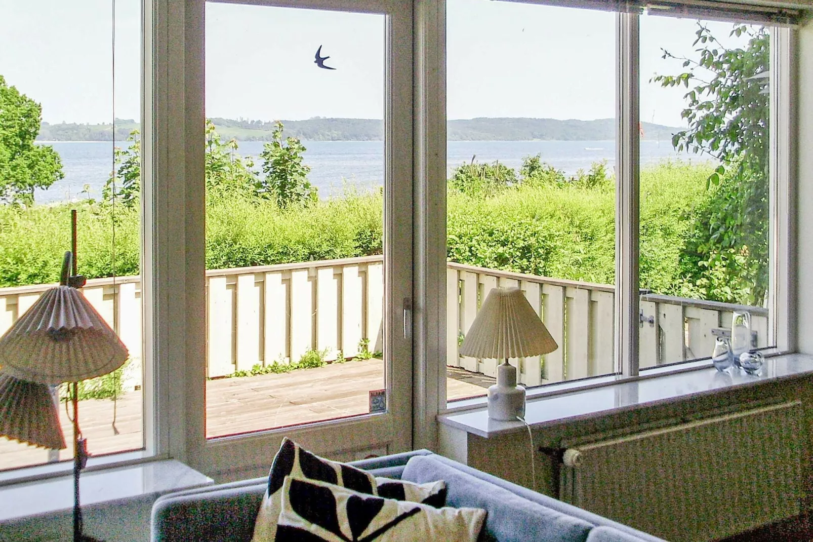 Luxe cottage in Borkop met prachtig uitzicht op zee-Waterzicht