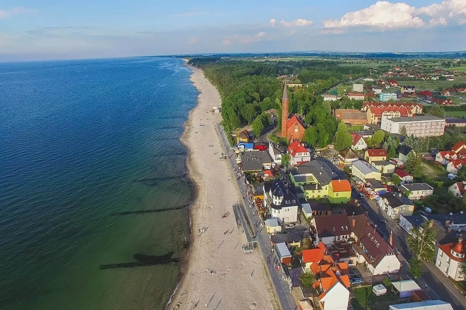 Domki wakacyjne Sarbinowo-Gebieden zomer 1km