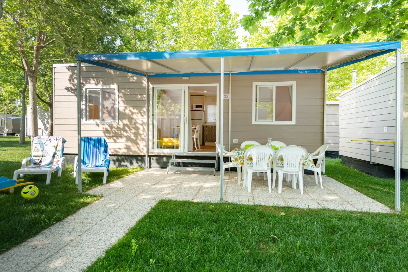 Mobile Homes San Francesco Desenzano-Garda Family-Terrasbalkon