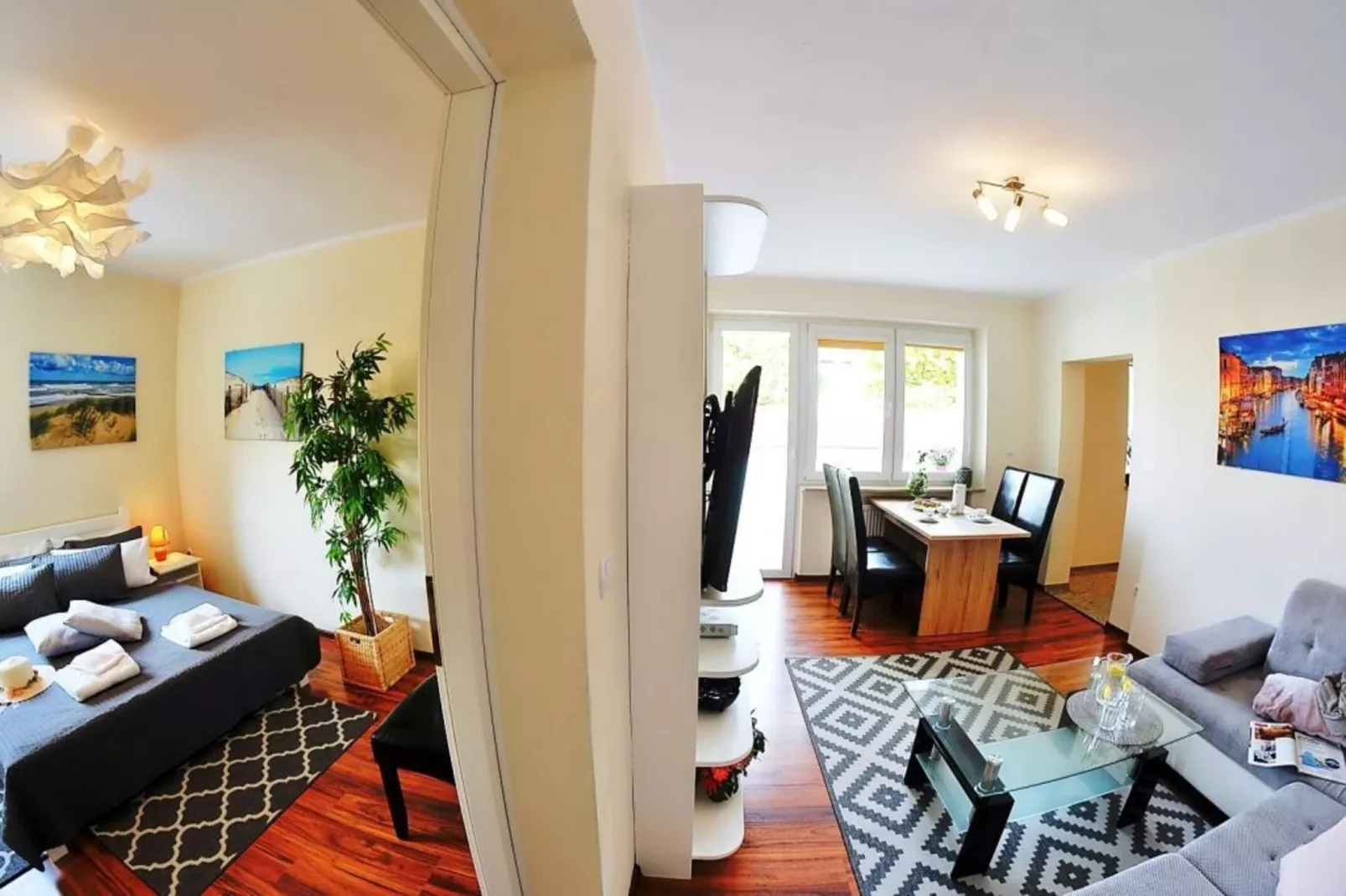 Apartament nr 5 57qm Ustronie Morskie-Woonkamer
