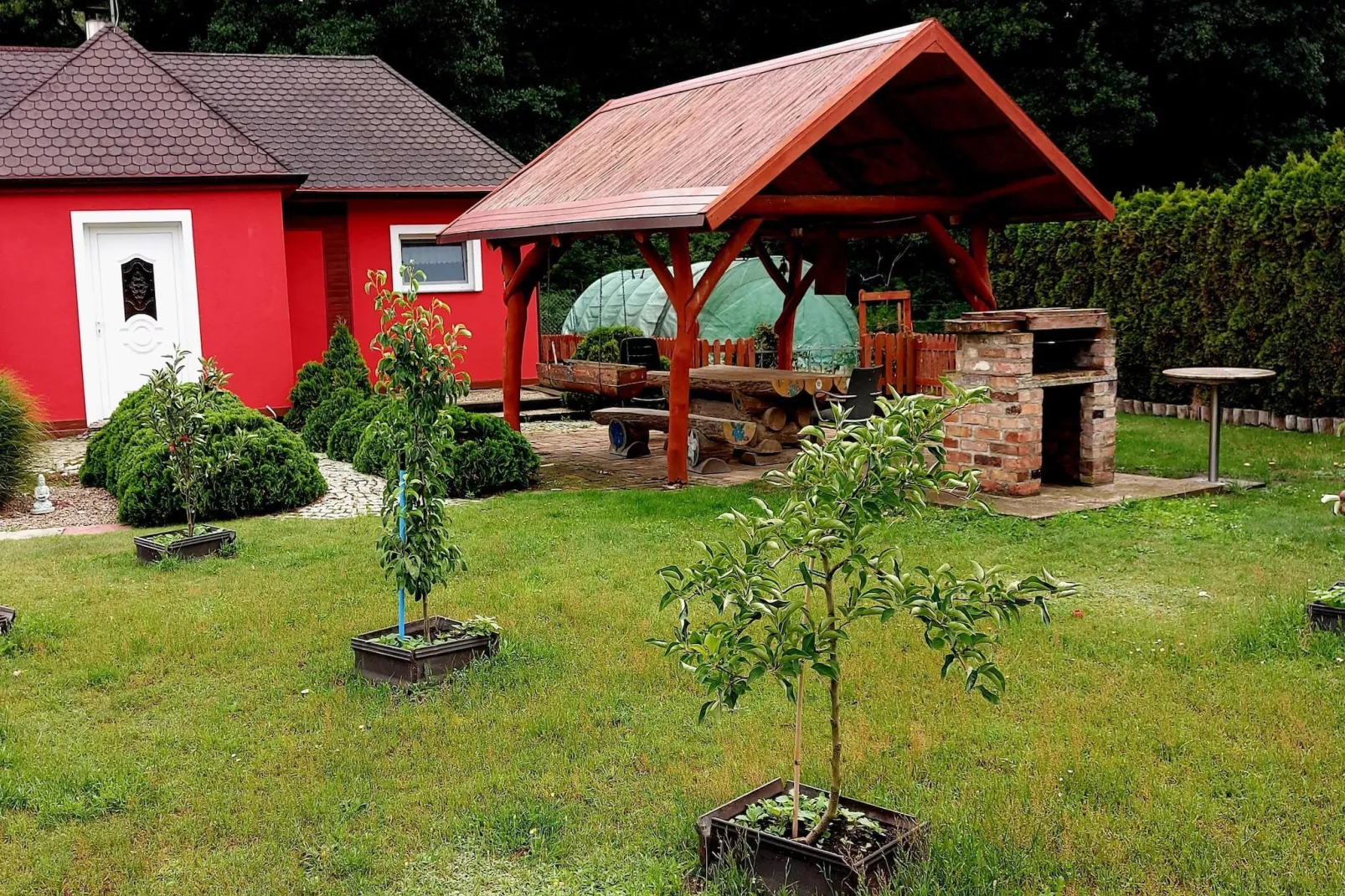 Holiday home Nowe Warpno Chick-Tuinen zomer
