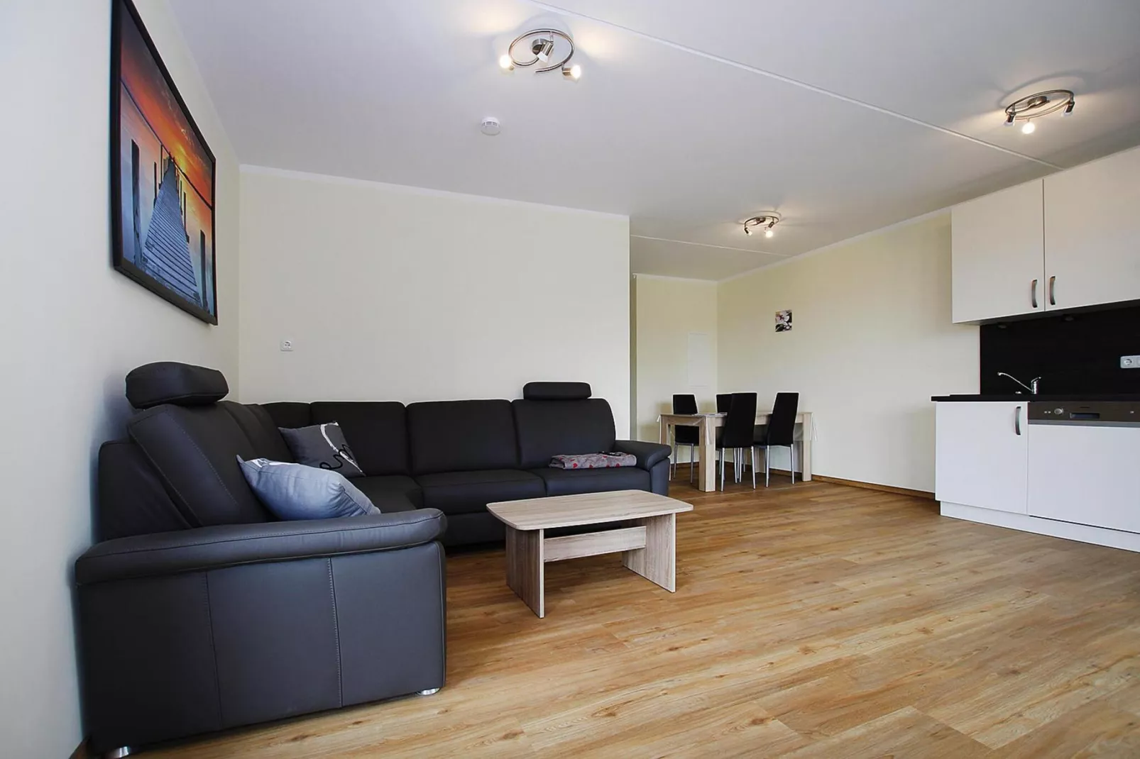 Apartment Hafenflair / Haus 5 EG-Wohnung 17 3 Personen-Woonkamer