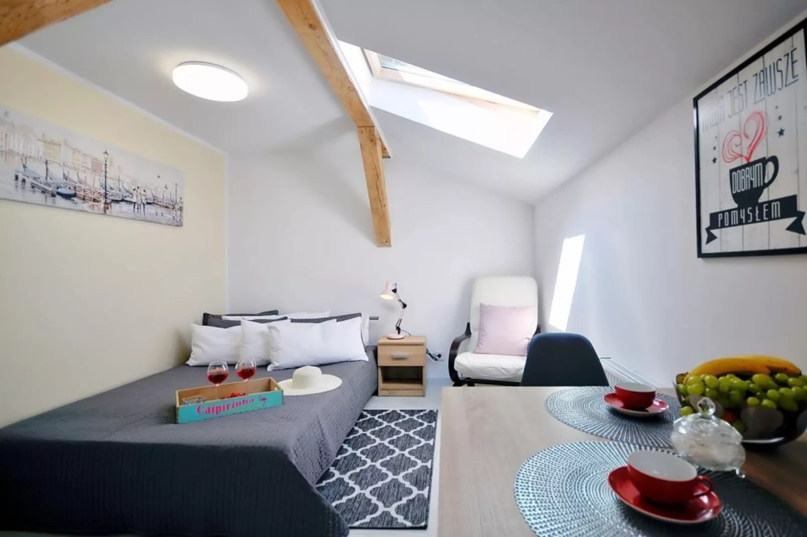 	Studio 2-osobowe nr 2 17 m2 na poddaszu Ustronie Morskie-Slaapkamer