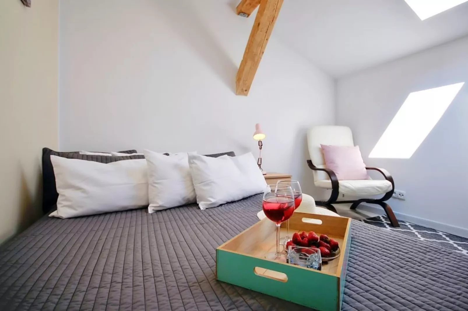 	Studio 2-osobowe nr 2 17 m2 na poddaszu Ustronie Morskie-Slaapkamer