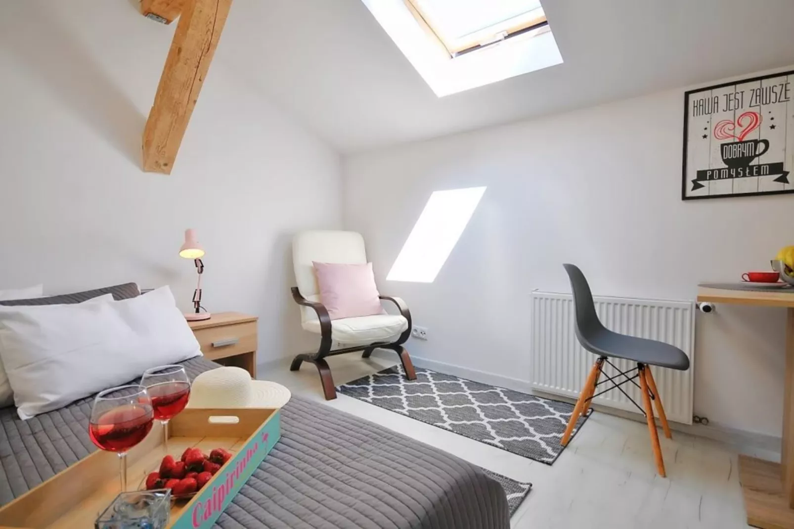 	Studio 2-osobowe nr 2 17 m2 na poddaszu Ustronie Morskie-Slaapkamer