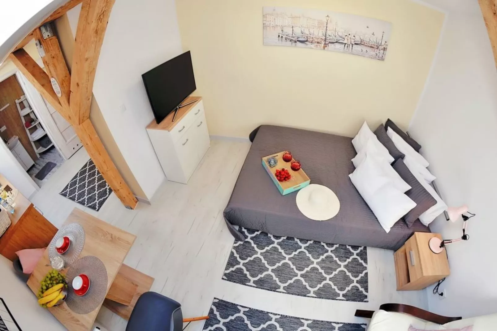 	Studio 2-osobowe nr 2 17 m2 na poddaszu Ustronie Morskie-Slaapkamer