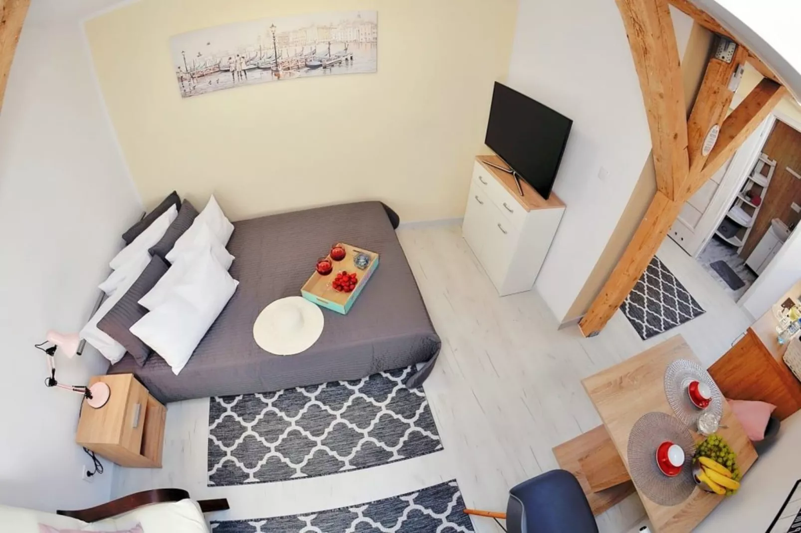 	Studio 2-osobowe nr 2 17 m2 na poddaszu Ustronie Morskie-Slaapkamer