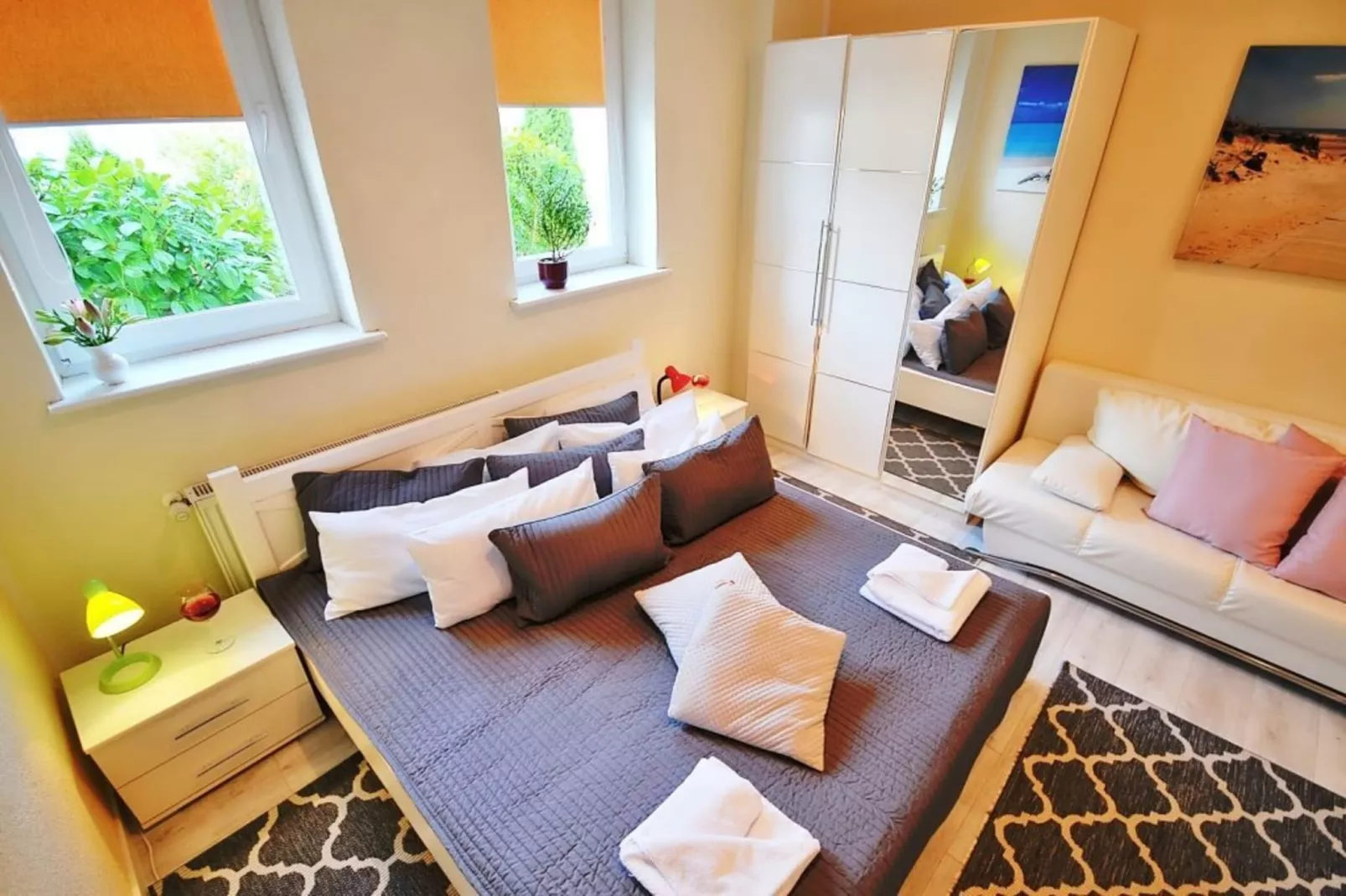 Apartament nr 2 50 qm parter Ustronie Morskie-Slaapkamer