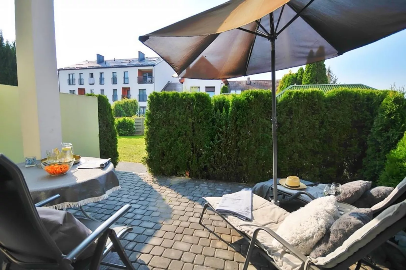 Apartament nr 2 50 qm parter Ustronie Morskie-Terrasbalkon