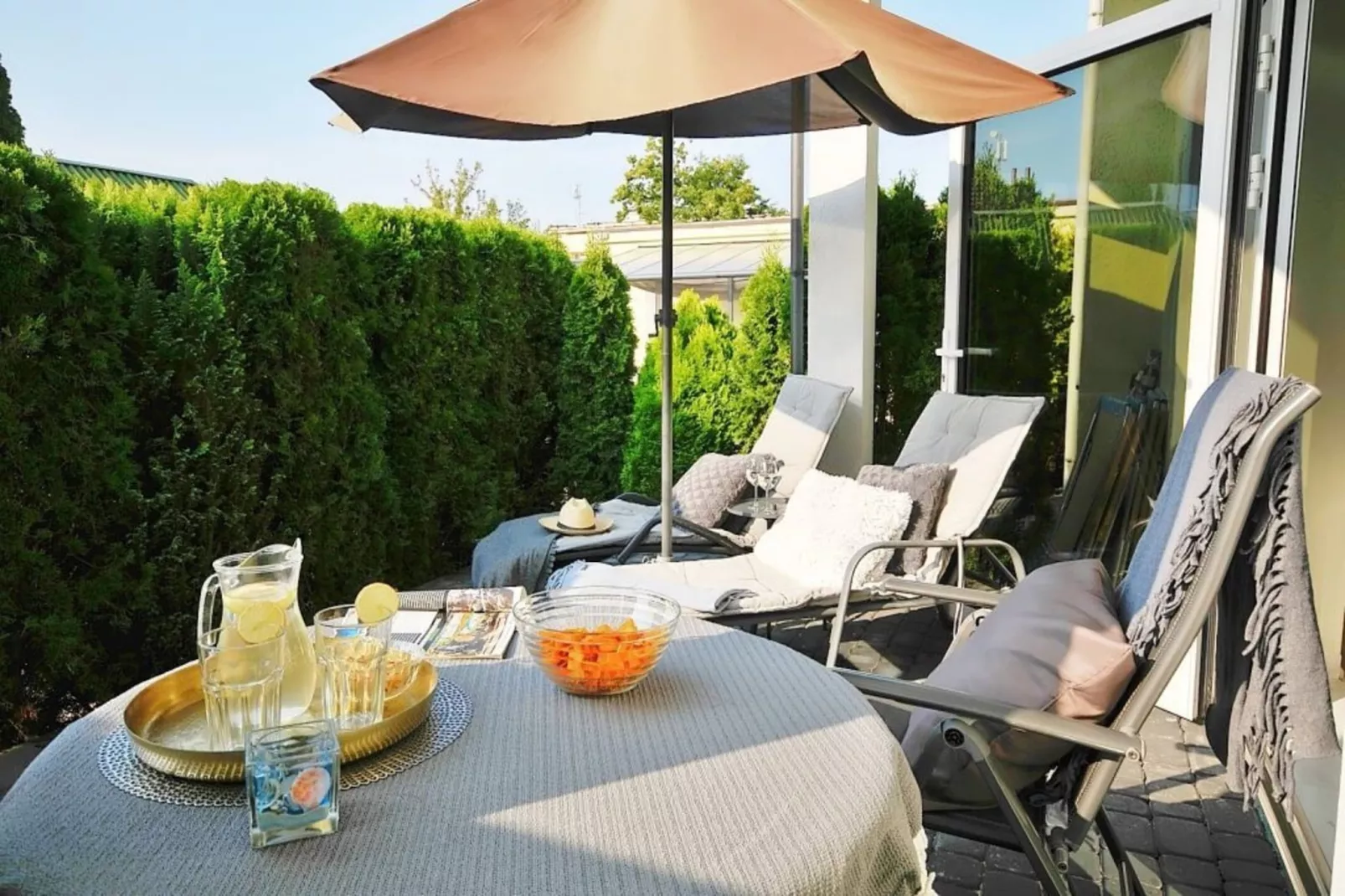 Apartament nr 2 50 qm parter Ustronie Morskie-Terrasbalkon