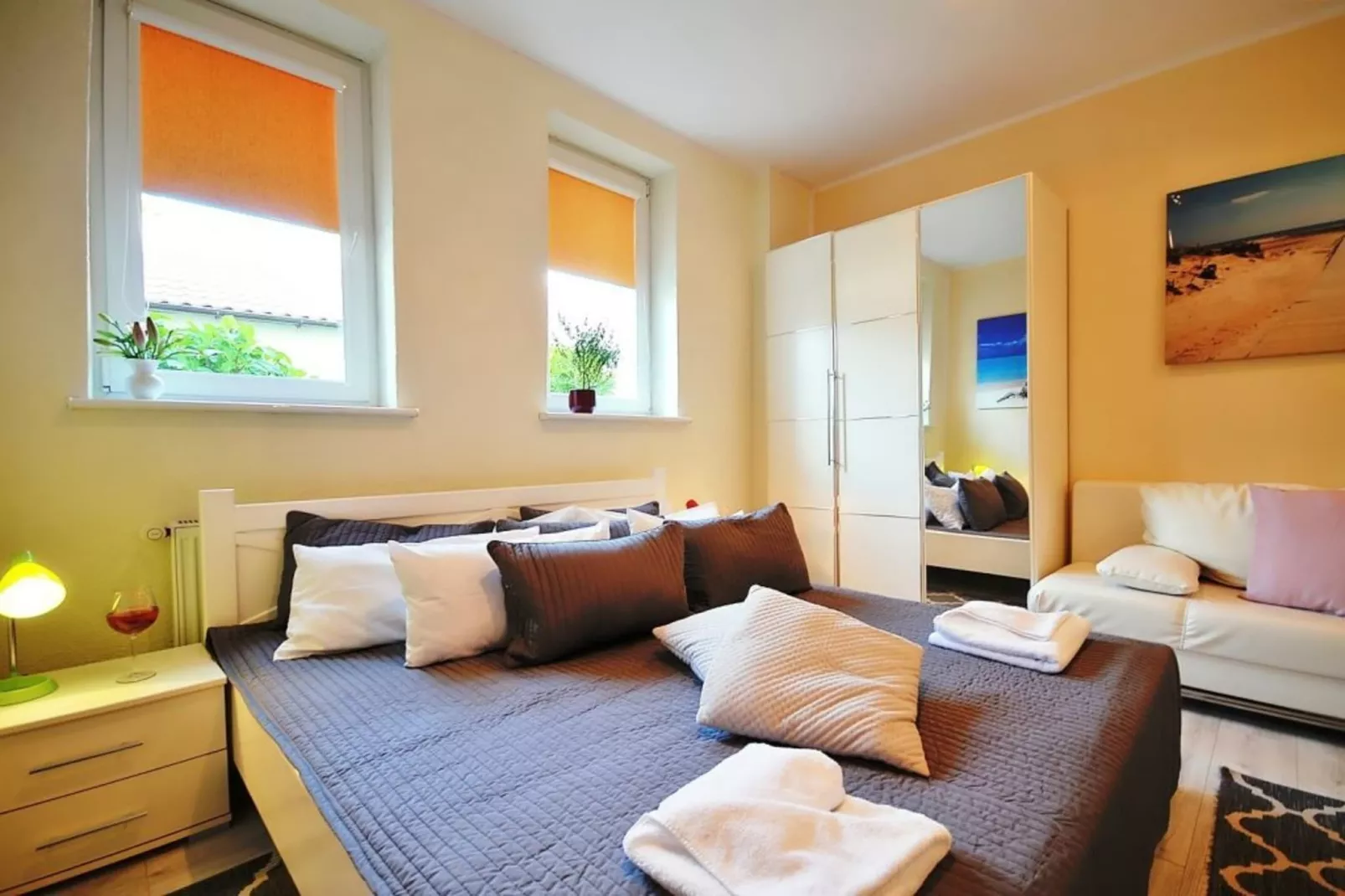 Apartament nr 2 50 qm parter Ustronie Morskie-Slaapkamer