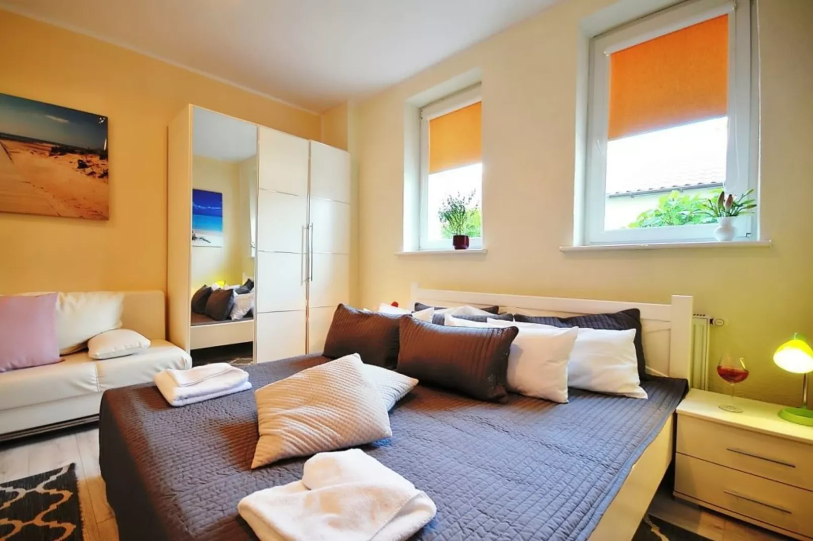 Apartament nr 2 50 qm parter Ustronie Morskie-Slaapkamer
