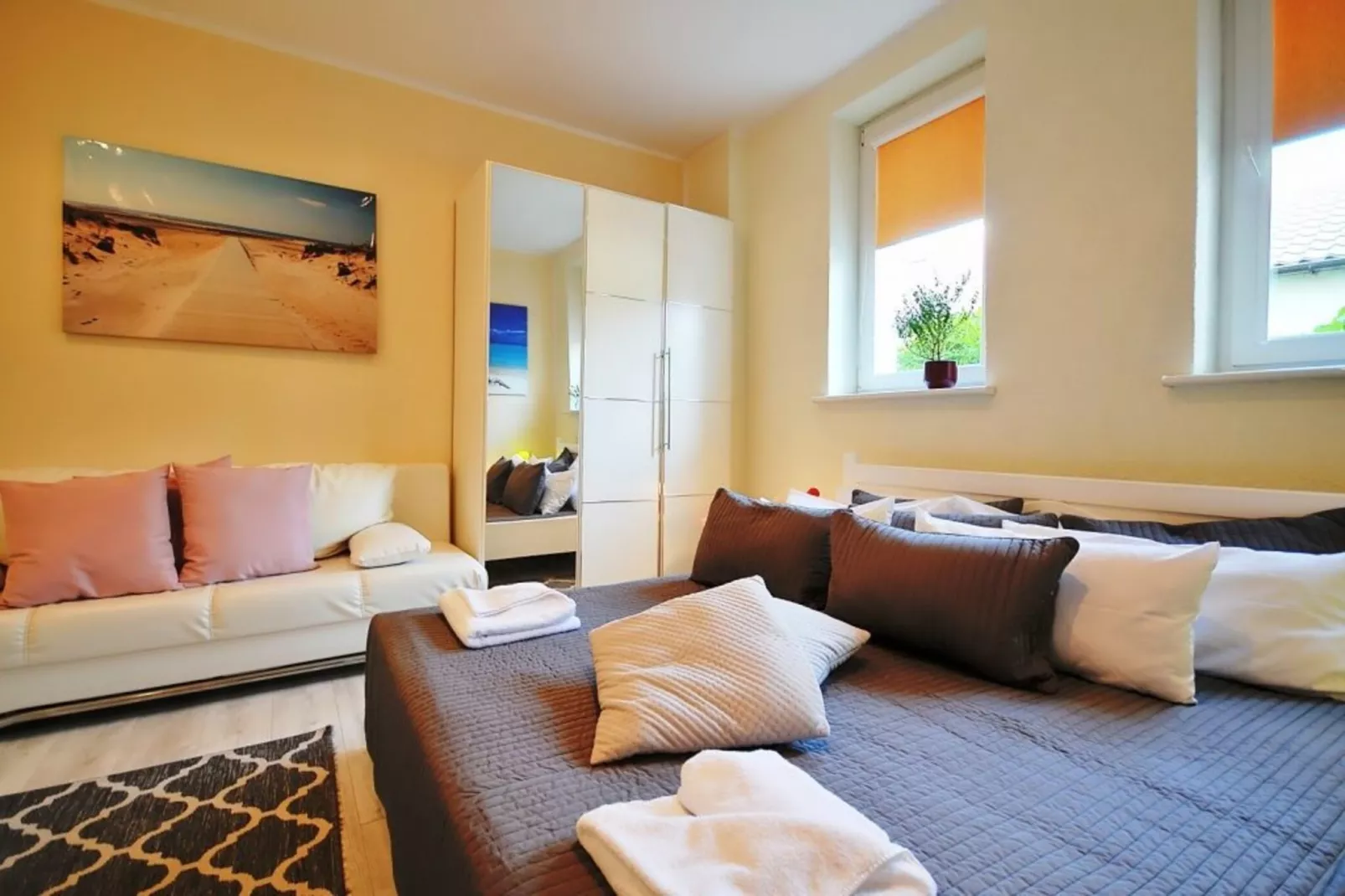 Apartament nr 2 50 qm parter Ustronie Morskie-Slaapkamer