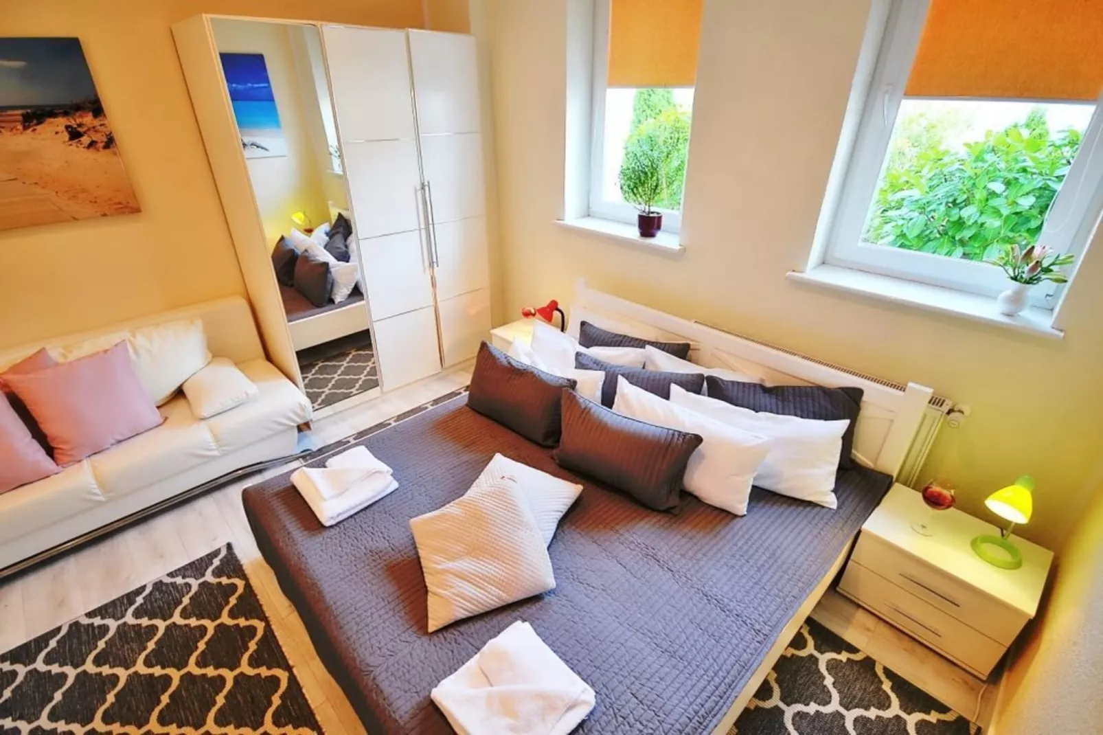 Apartament nr 2 50 qm parter Ustronie Morskie-Slaapkamer