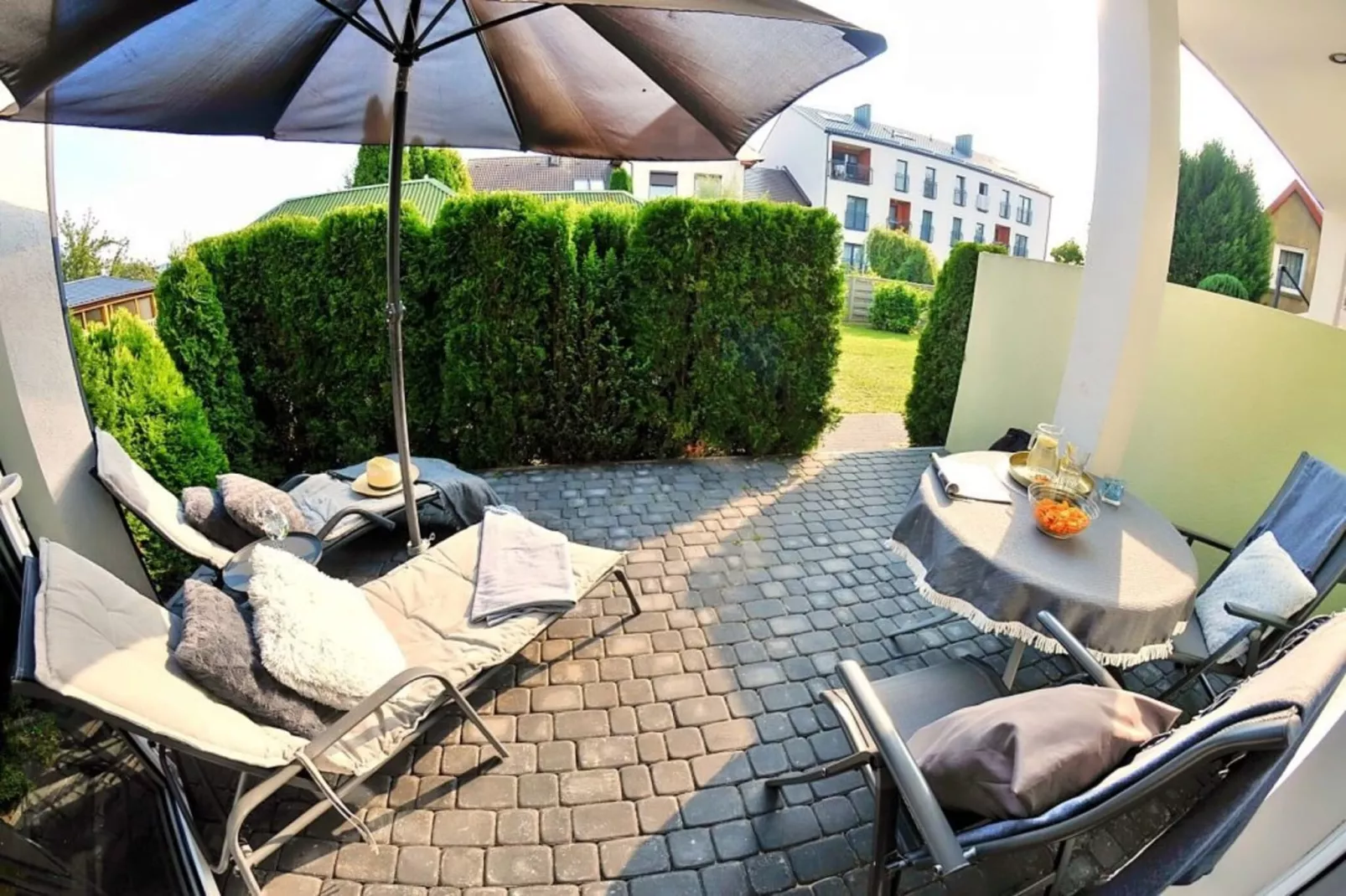 Apartament nr 2 50 qm parter Ustronie Morskie-Terrasbalkon