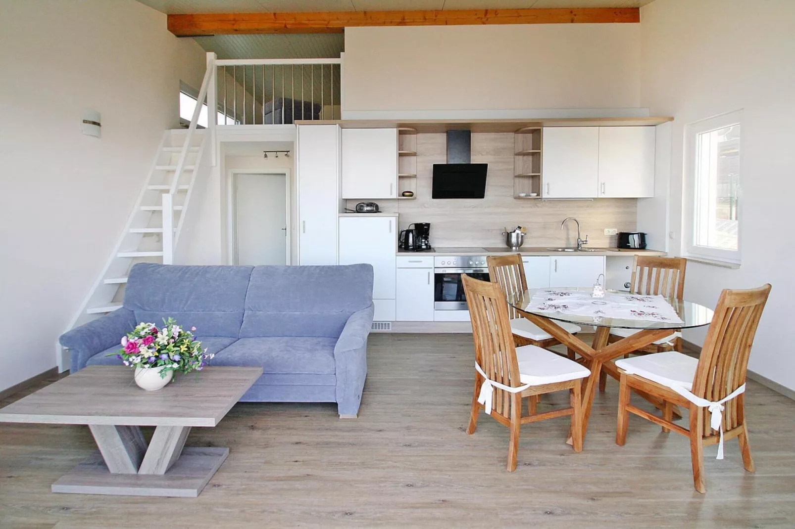 Ferienhaus Seeblick 60 qm-Woonkamer