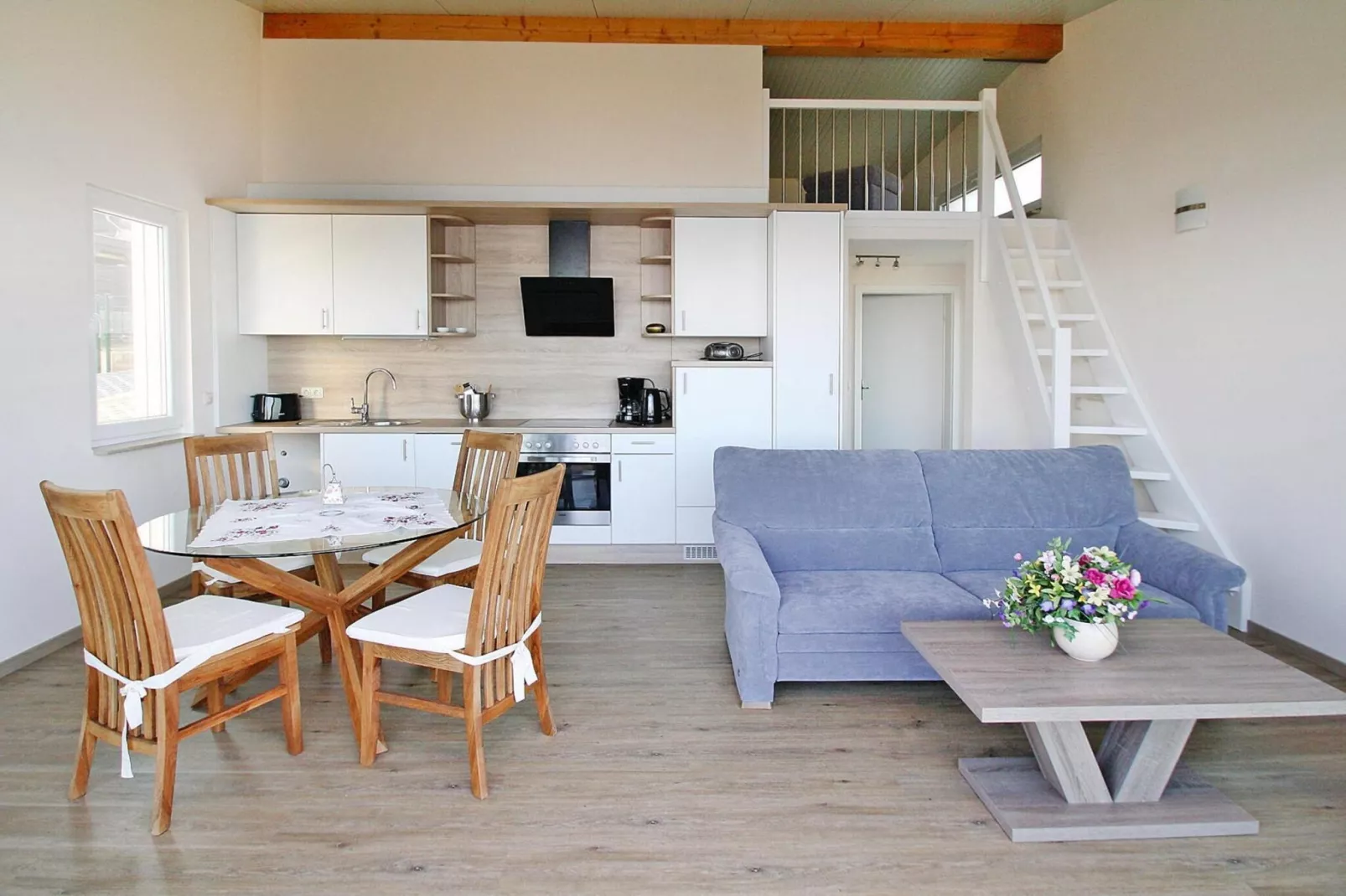 Ferienhaus Seeblick 60 qm-Woonkamer
