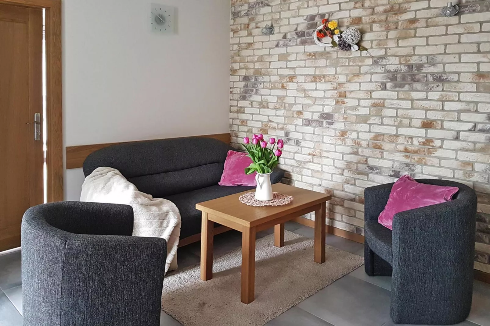 Modern apartment in Miedzyzdroje 100m from the sea 55 qm Typ A App-Woonkamer