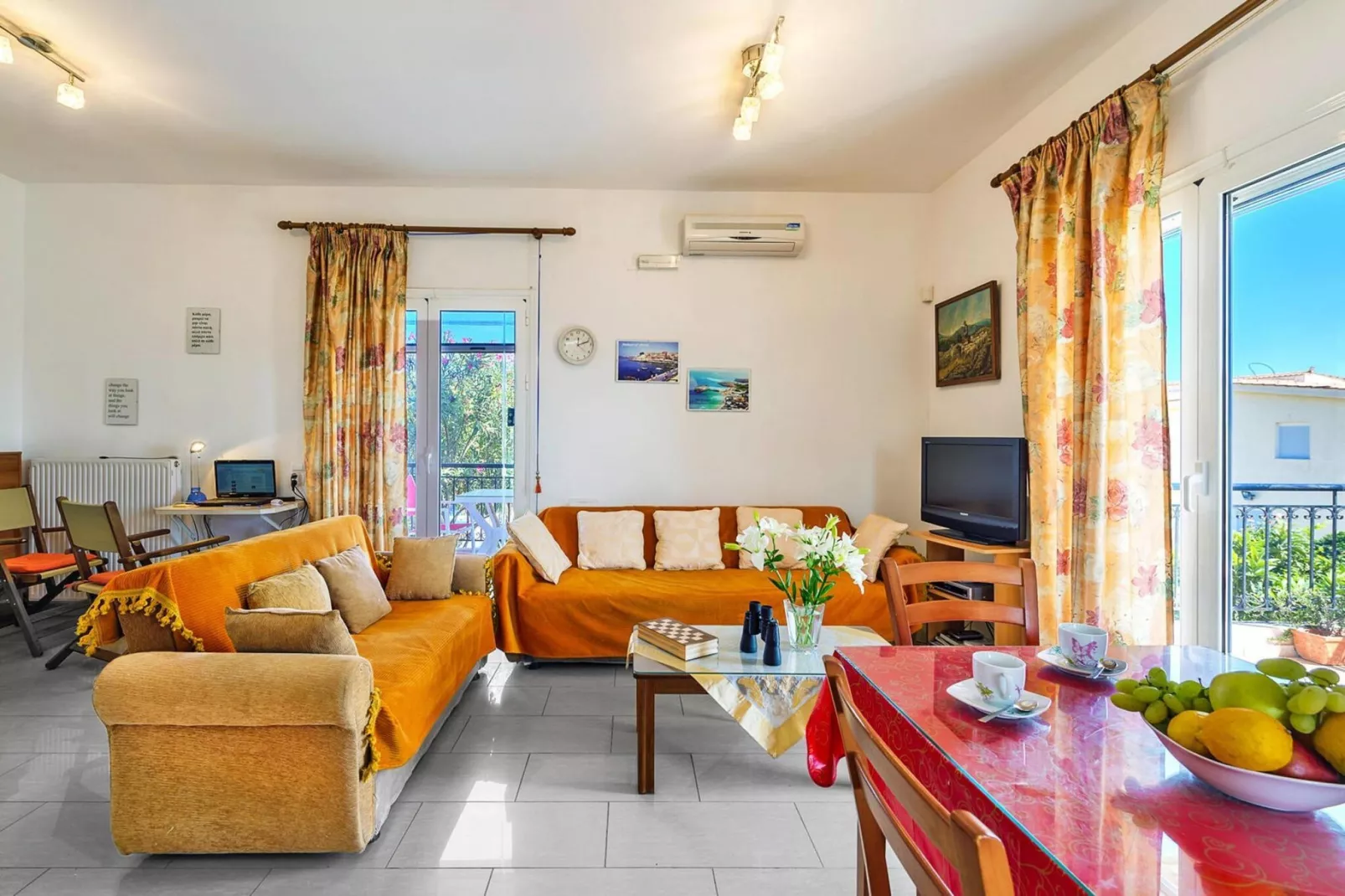 Holiday home, Marathokefala bei Kolimbari-Villa Marilena, ca. 100 qm, 6 pax-Woonkamer