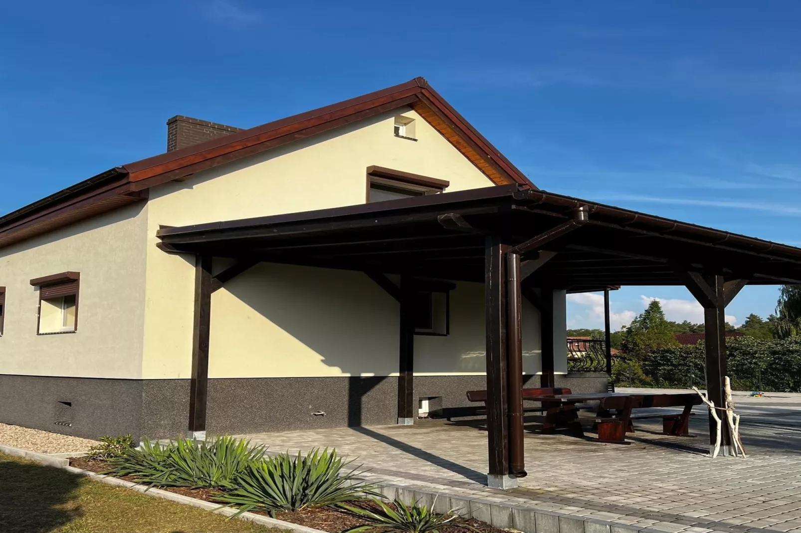 Ferienhaus Panorama in Kopice bei Stepnica-Buitenkant zomer