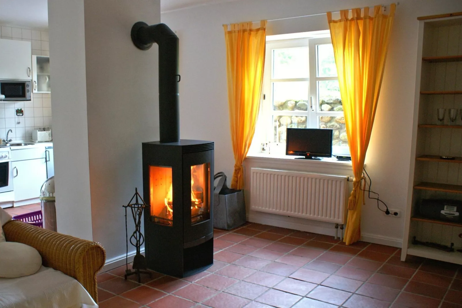 Romantisches Landhaus mit Kamin-Woonkamer