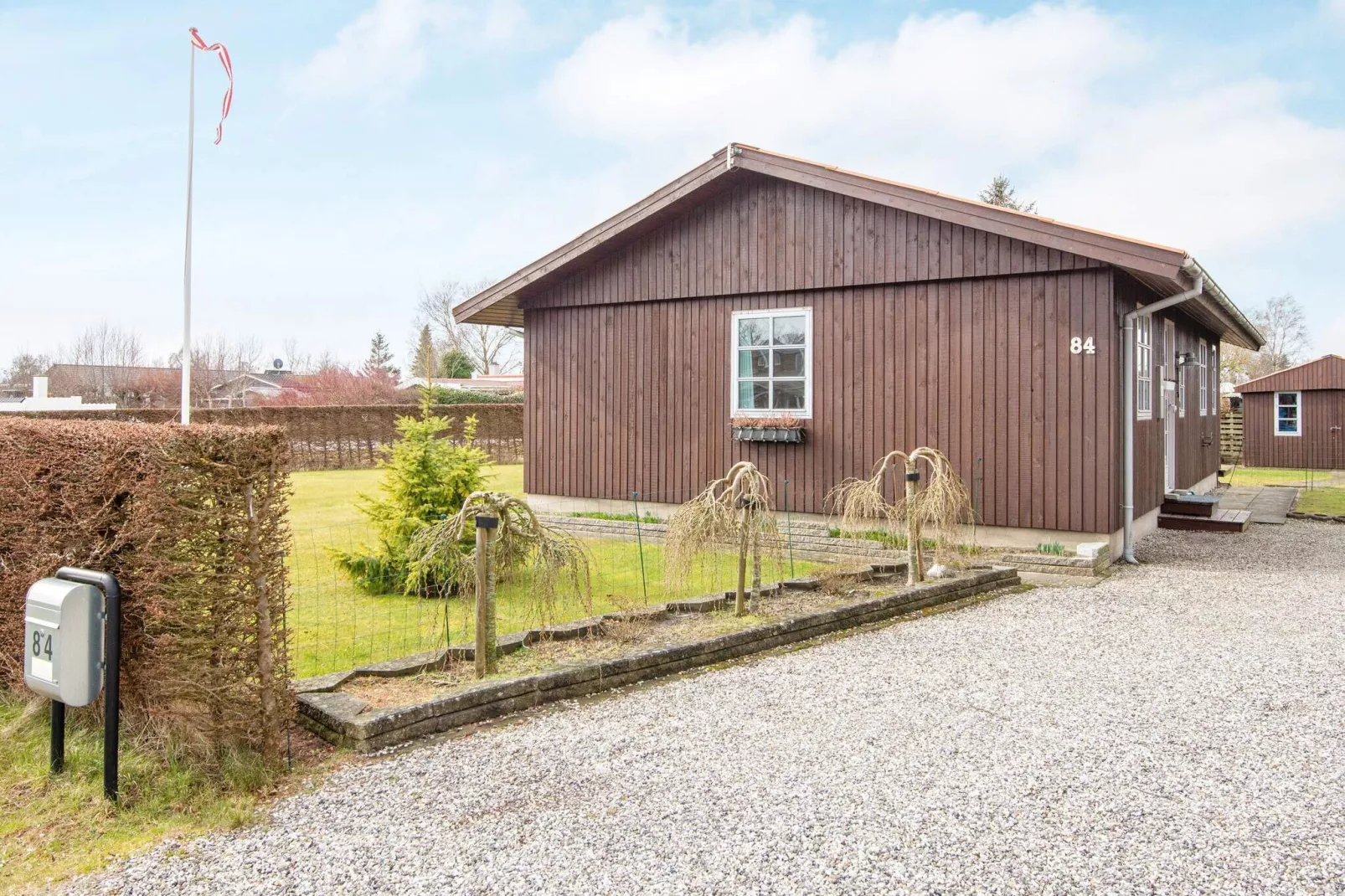 Retro vakantiehuis in Grenaa in de buurt van de Noordzee-Uitzicht