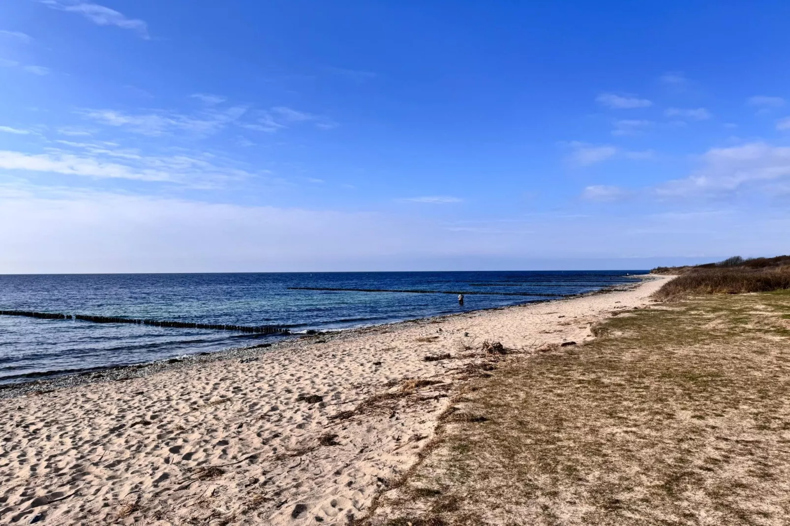 Ostsee-Haus Windland auf der Insel-Gebieden zomer 1km